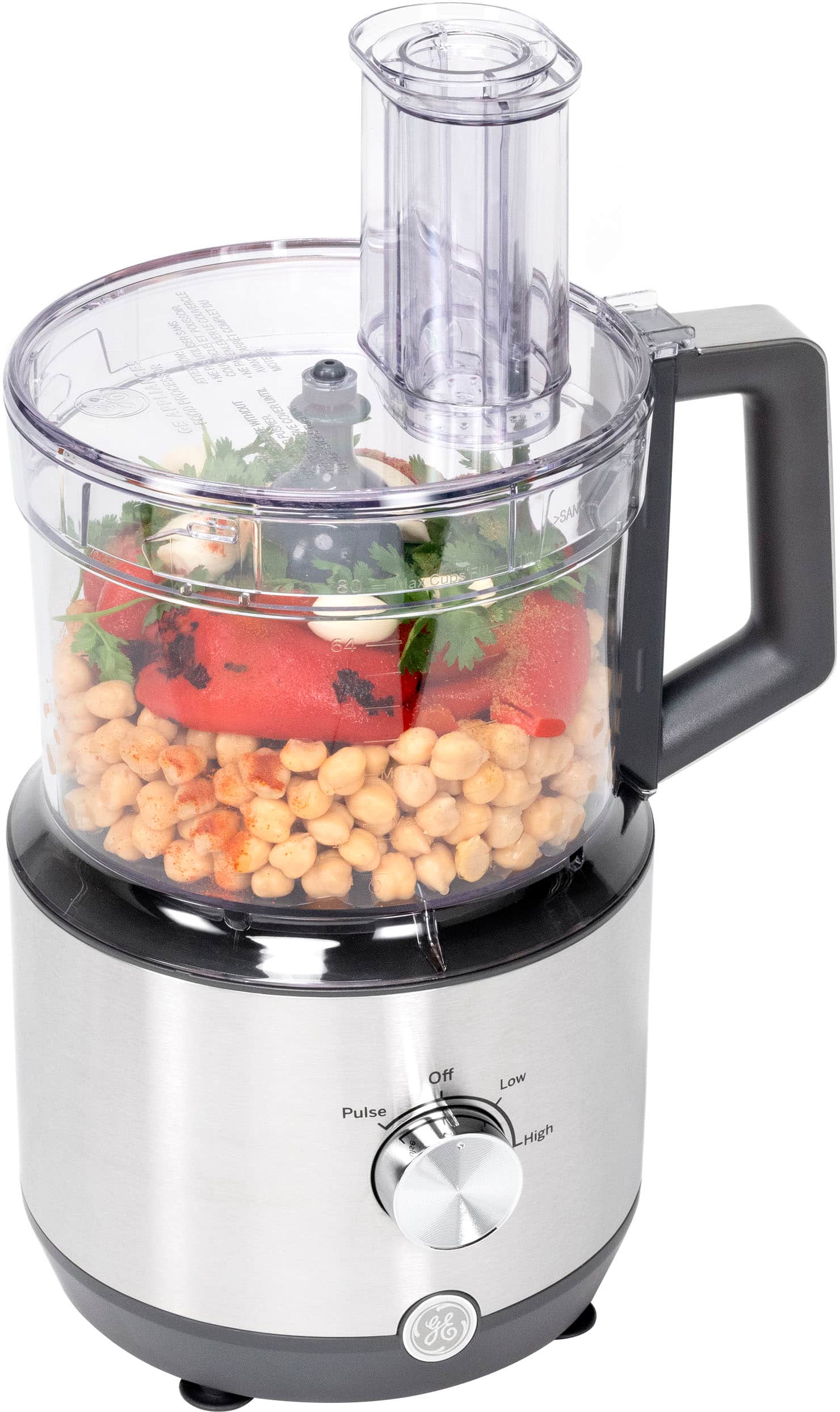 GE - 12-Cup Food Processor with Accessories - Stainless Steel - Image 4