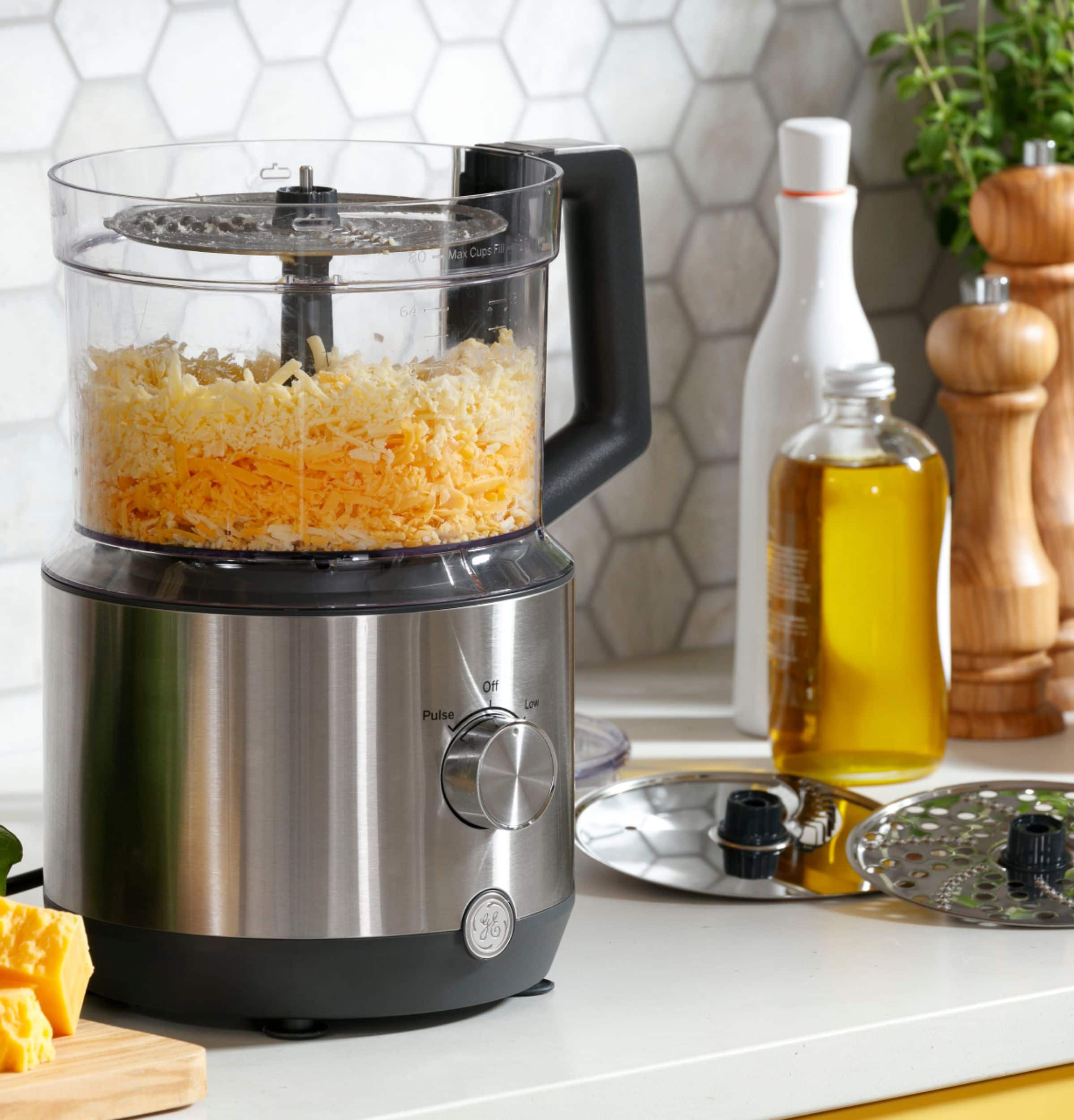 GE - 12-Cup Food Processor with Accessories - Stainless Steel - Image 33