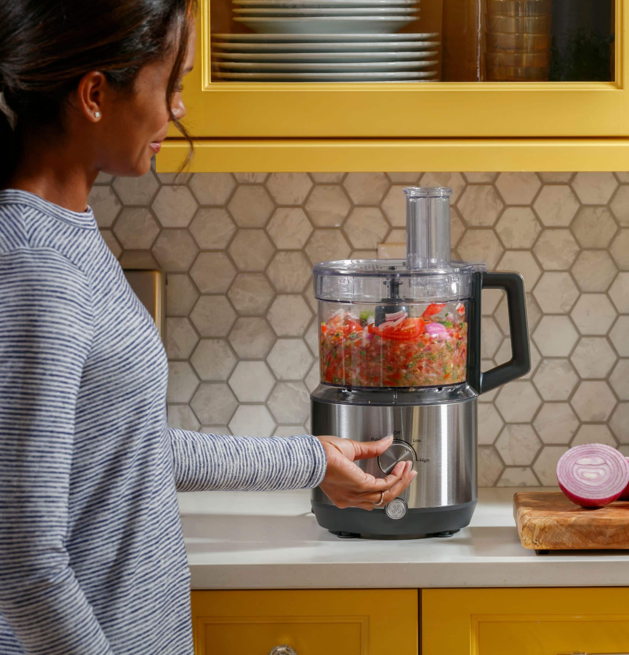 GE - 12-Cup Food Processor with Accessories - Stainless Steel - Image 34
