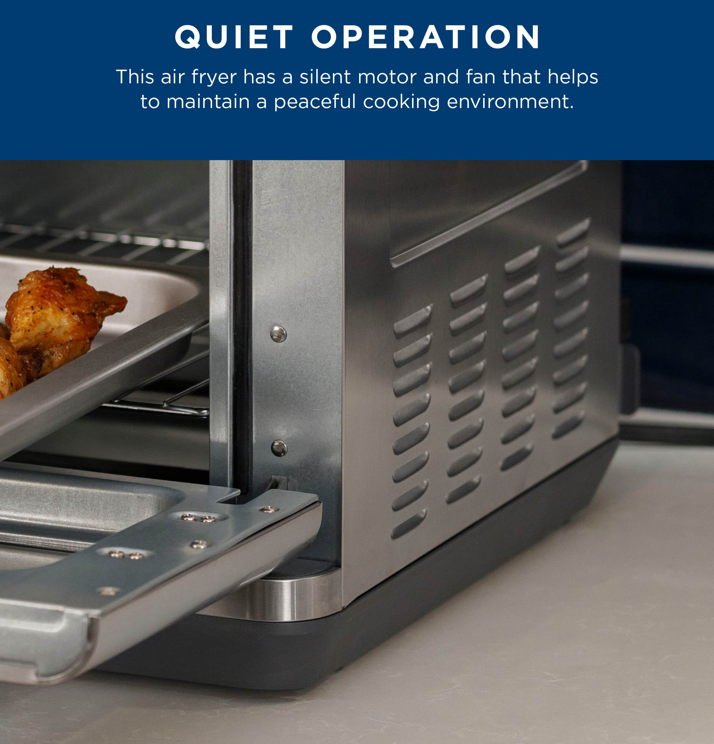 GE - Convection Toaster Oven with Air Fry - Stainless Steel - Image 4