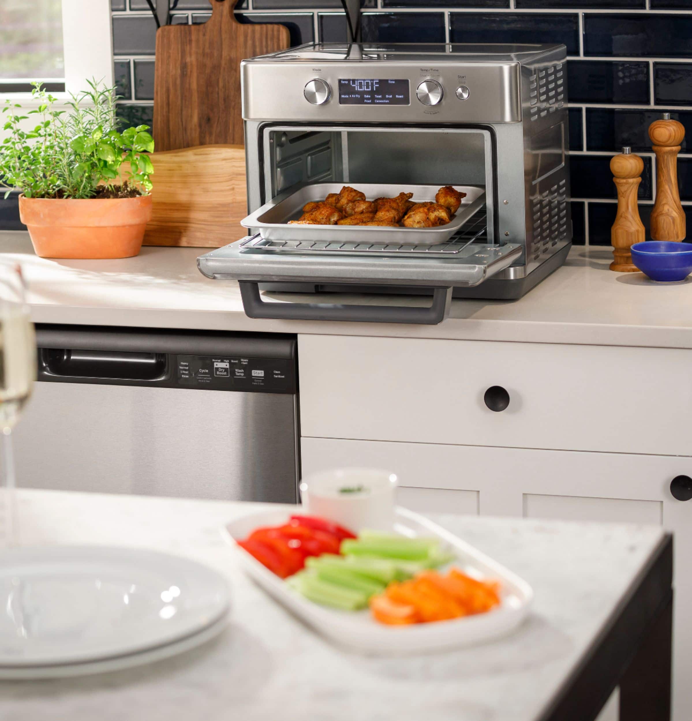 GE - Convection Toaster Oven with Air Fry - Stainless Steel - Image 21
