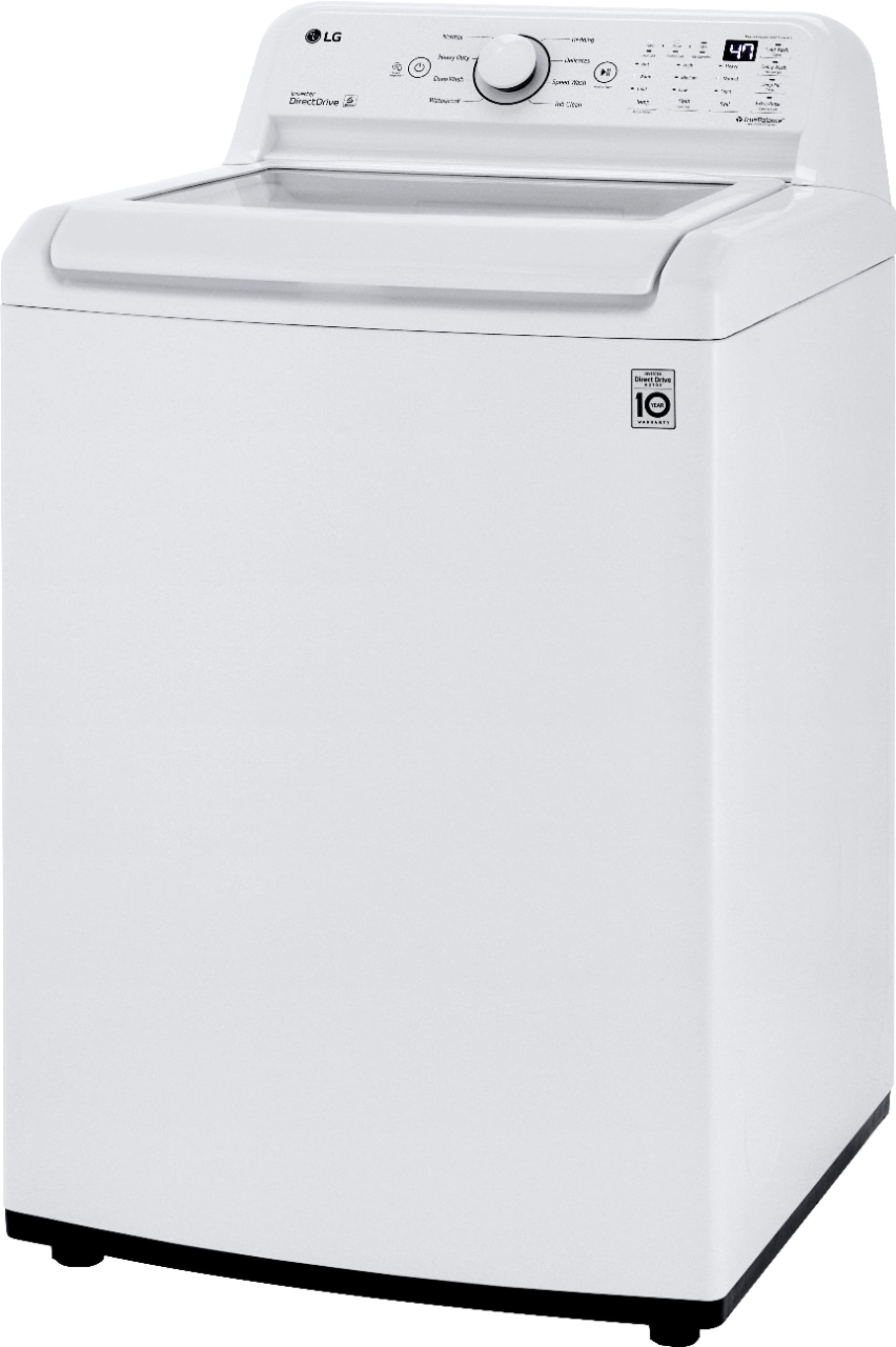 LG - 4.3 Cu. Ft. High-Efficiency Top Load Washer with TurboDrum Technology - White - Image 2