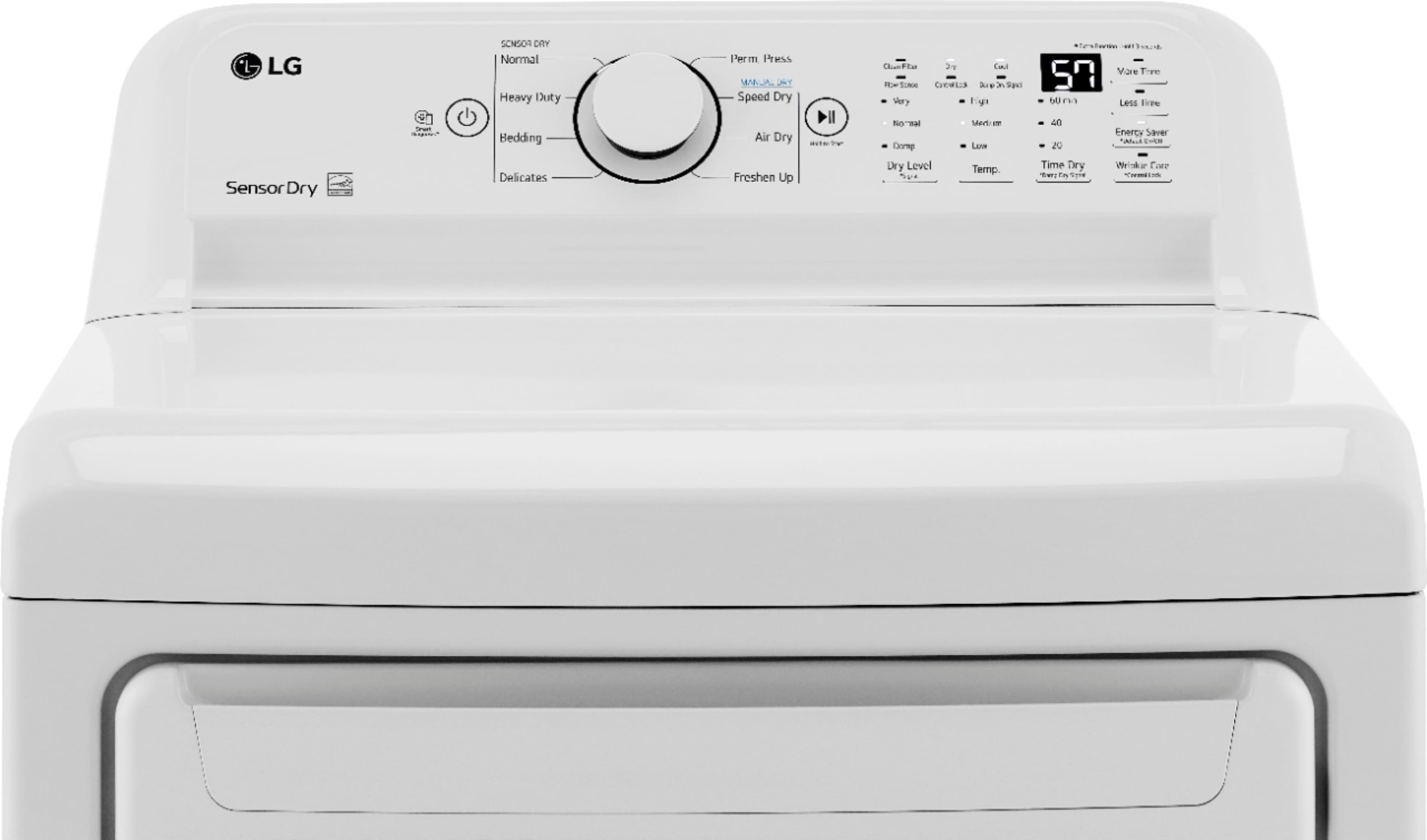LG - 7.3 Cu. Ft. Gas Dryer with Sensor Dry - White - Image 7