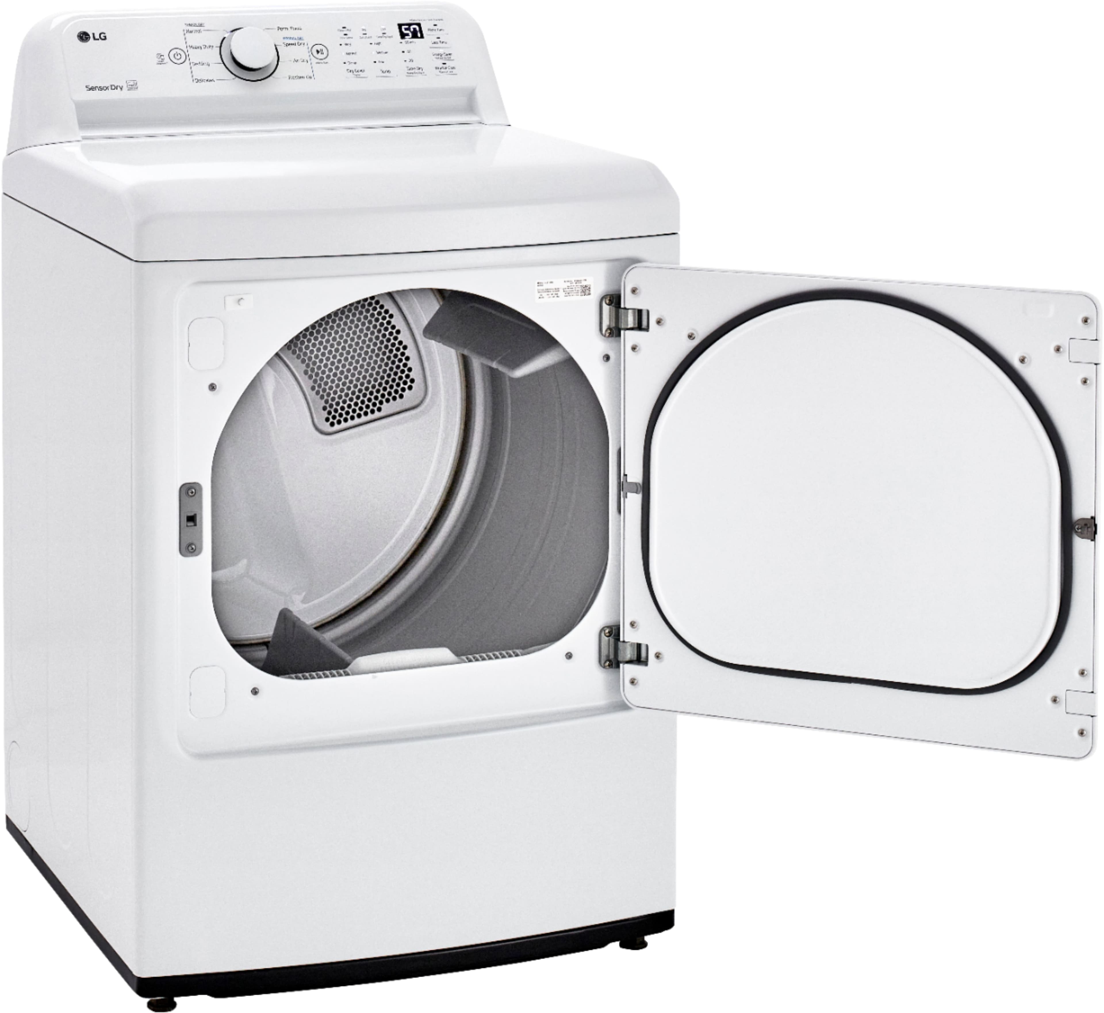 LG - 7.3 Cu. Ft. Gas Dryer with Sensor Dry - White - Image 8