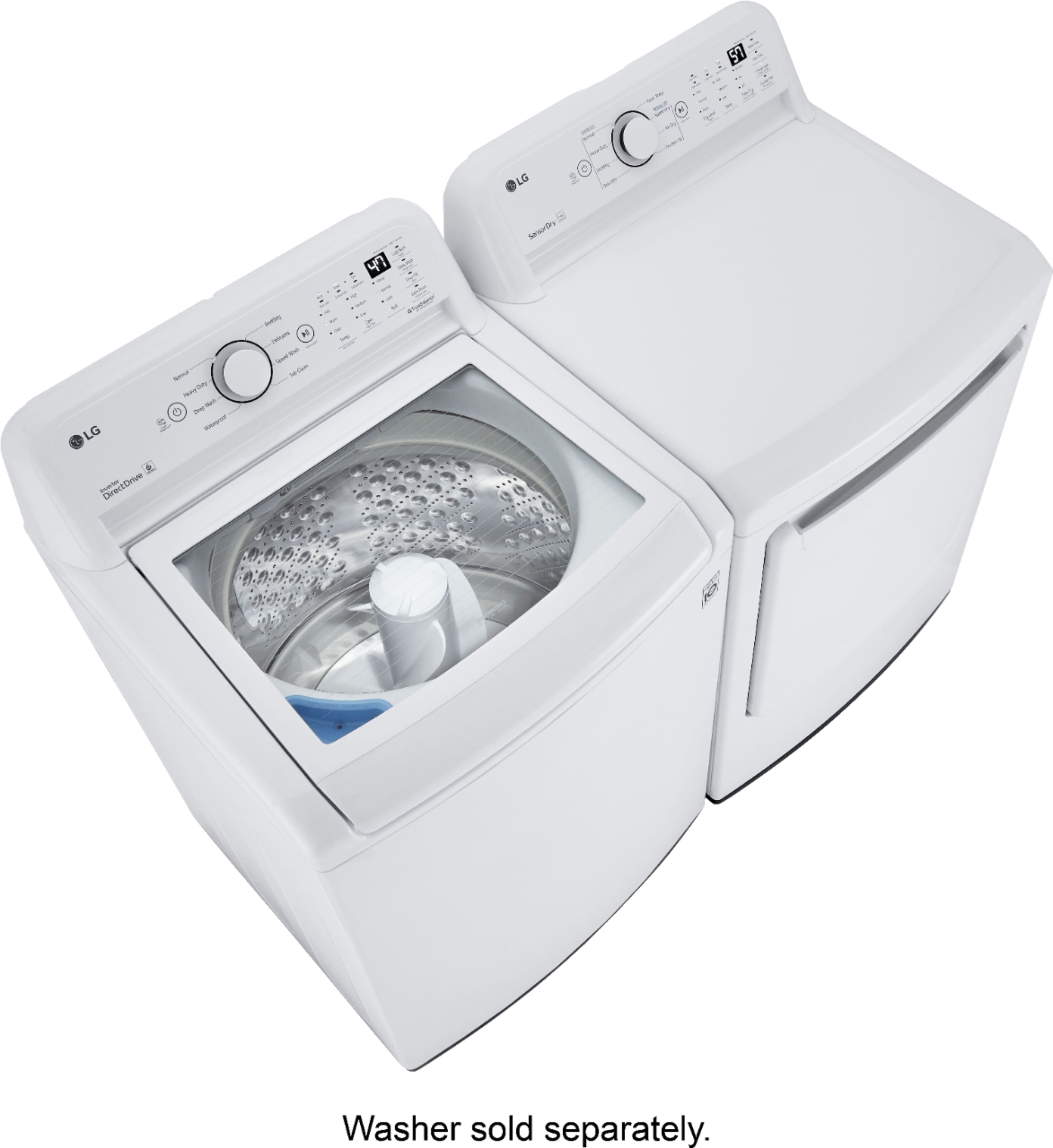 LG - 7.3 Cu. Ft. Gas Dryer with Sensor Dry - White - Image 11