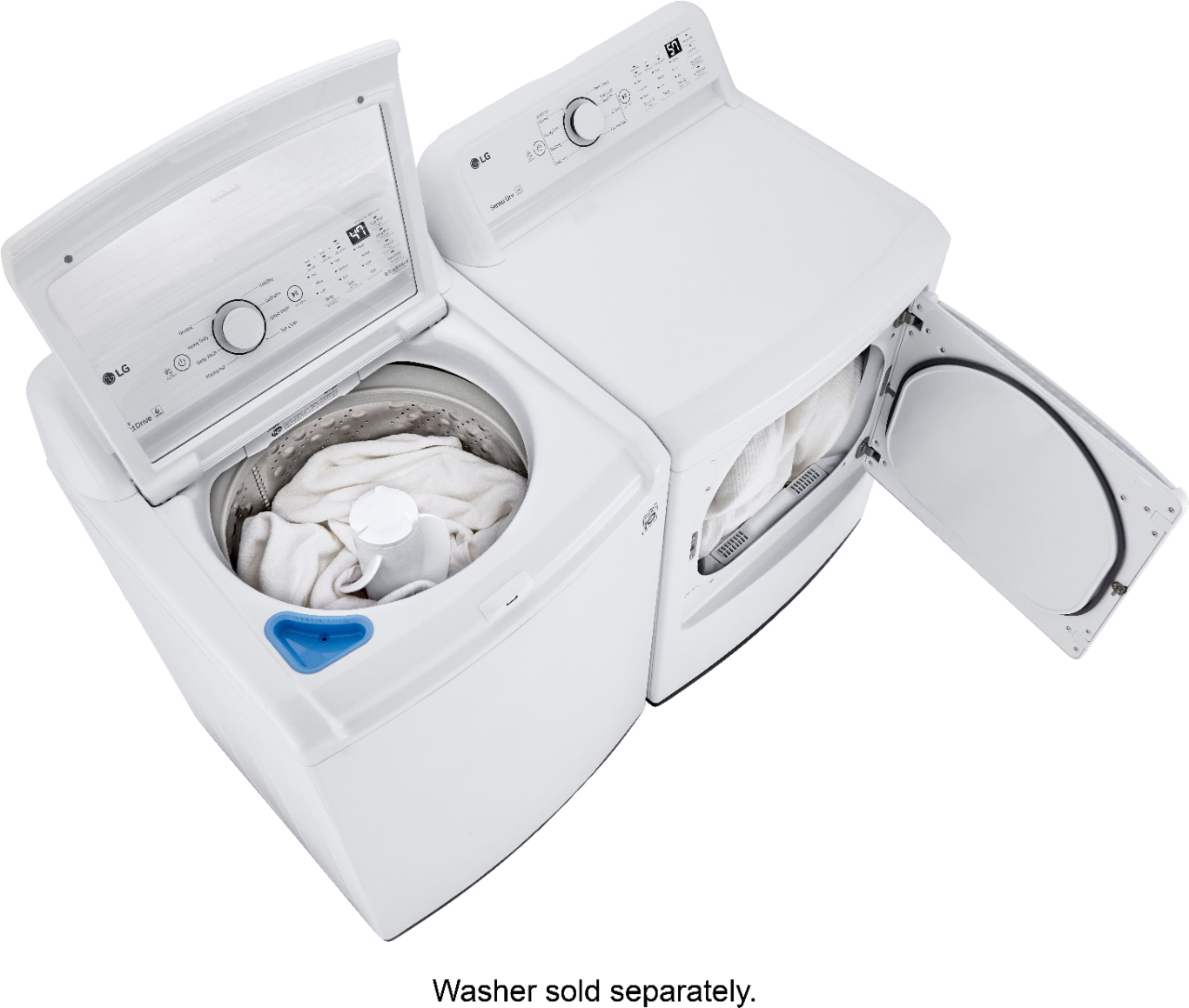 LG - 7.3 Cu. Ft. Gas Dryer with Sensor Dry - White - Image 12