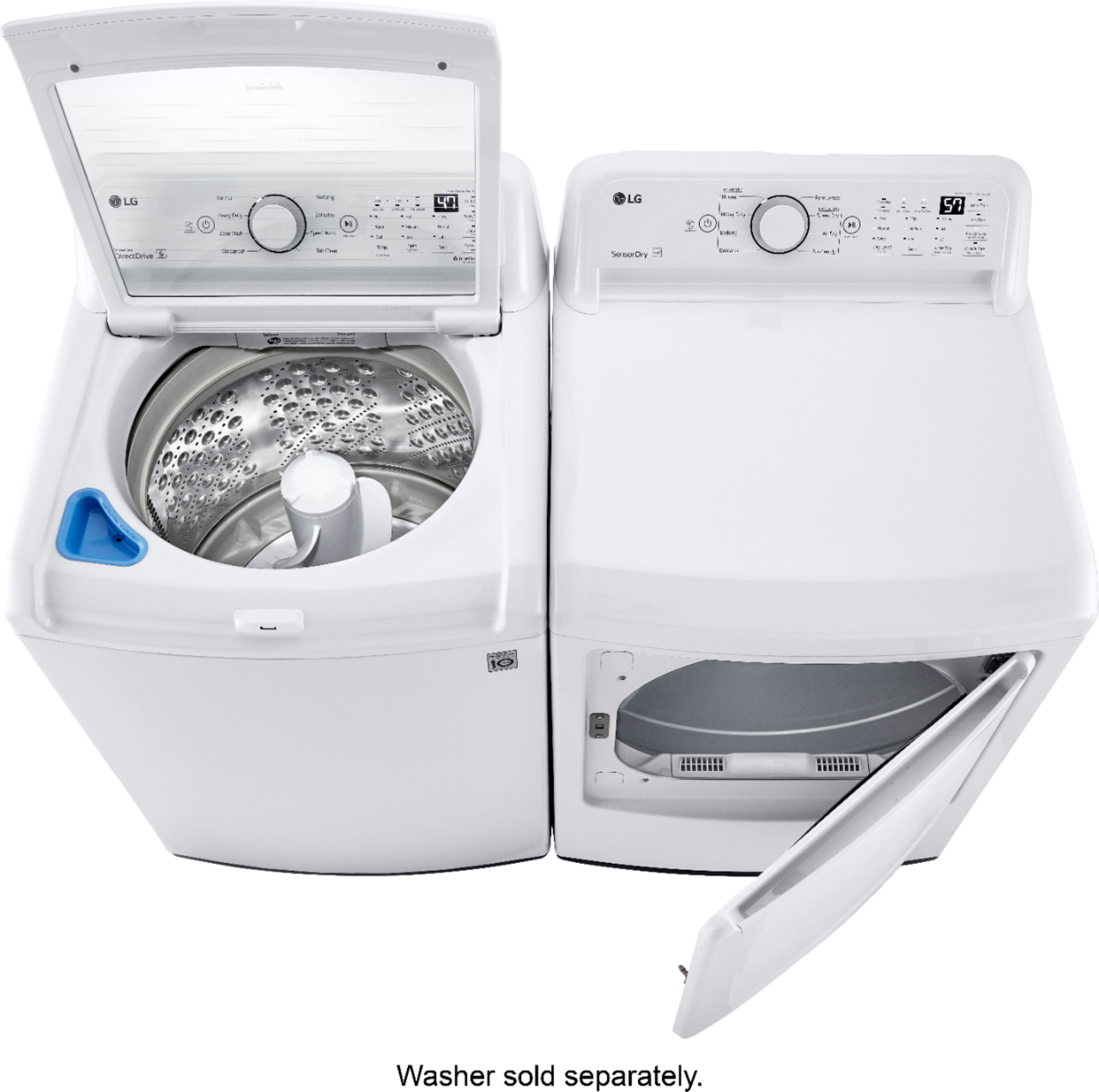 LG - 7.3 Cu. Ft. Gas Dryer with Sensor Dry - White - Image 17