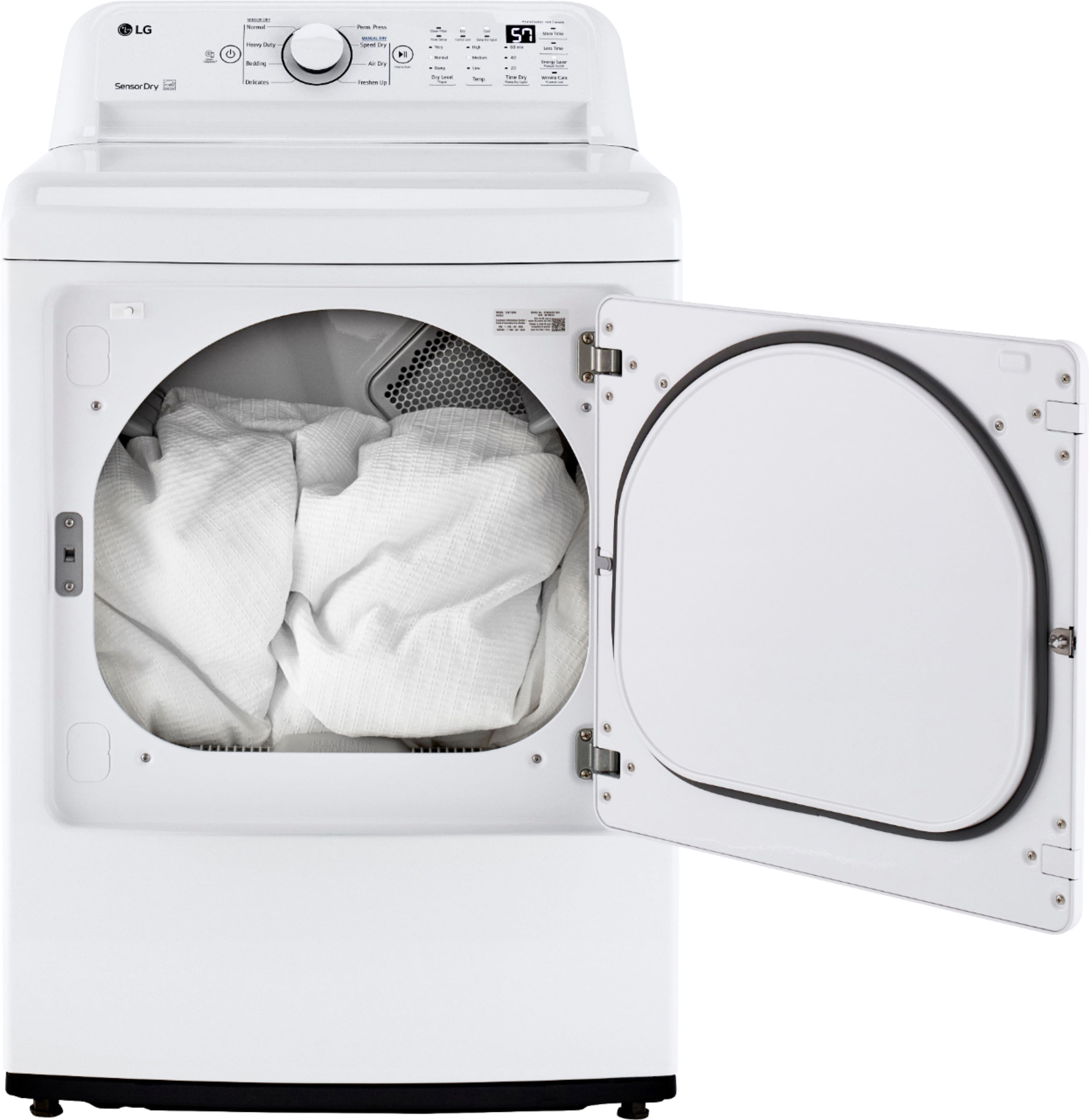 LG - 7.3 Cu. Ft. Gas Dryer with Sensor Dry - White - Image 13