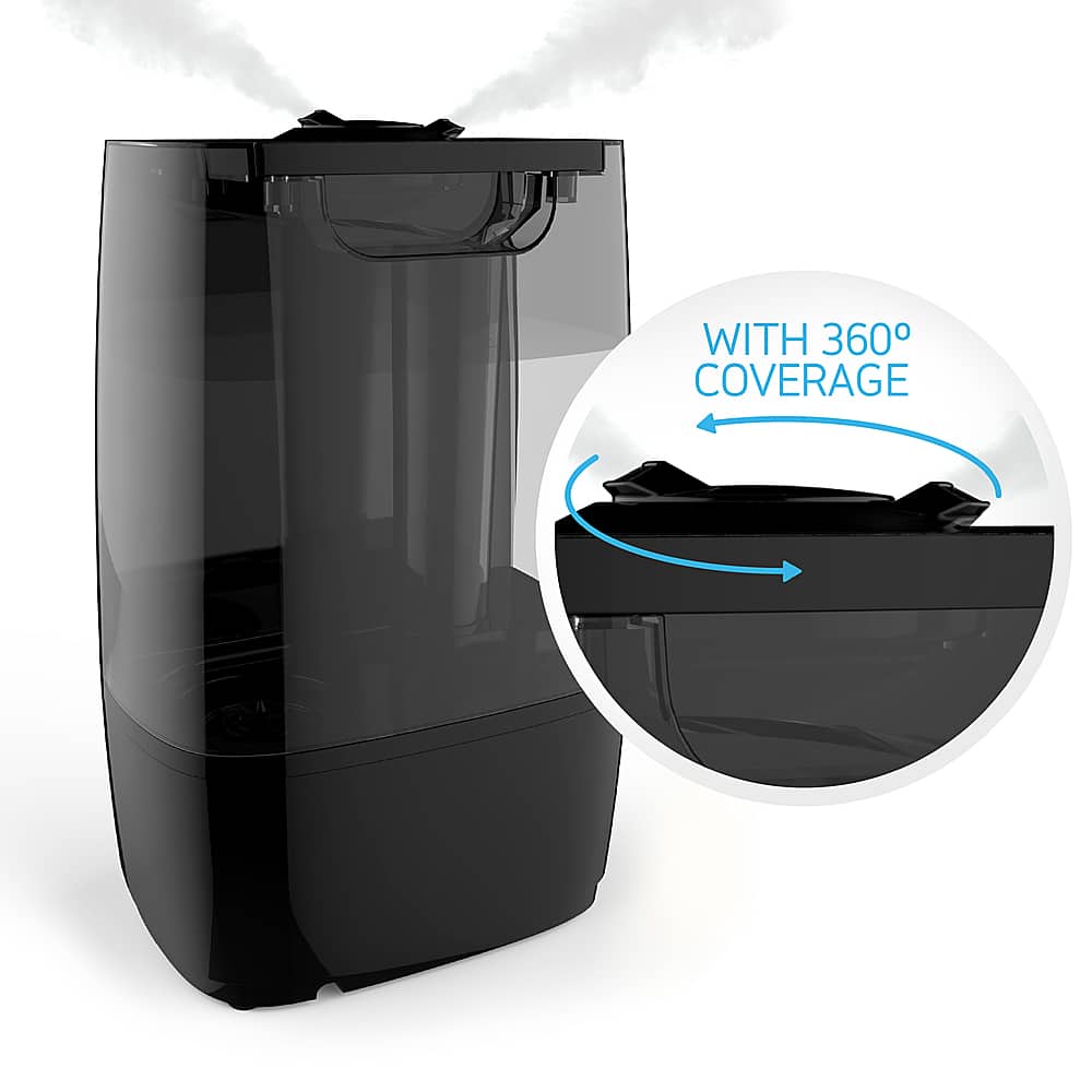 Pure Enrichment - HumeXL Pro 1.3 Gal. Warm and Cool Mist Humidifier - Black - Image 2