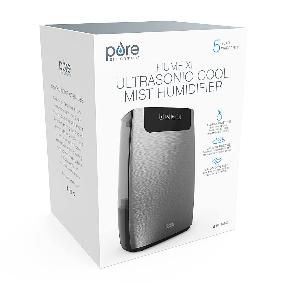 Pure Enrichment - HumeXL Ultrasonic 1.3 Gal. Cool Mist Humidifier - White - Image 6
