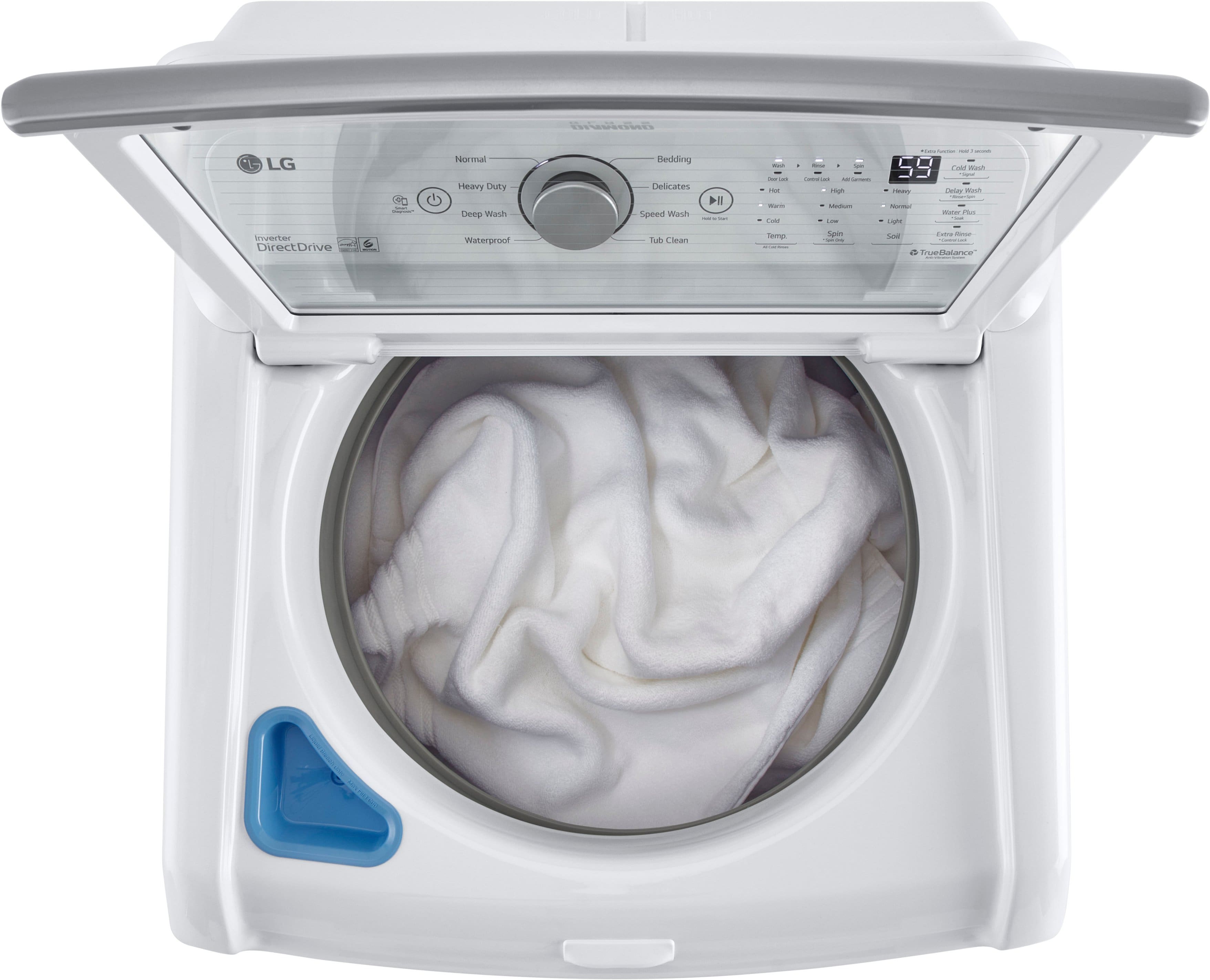 LG - 5.0 Cu. Ft. High-Efficiency Top Load Washer with 6Motion Technology - White - Image 13