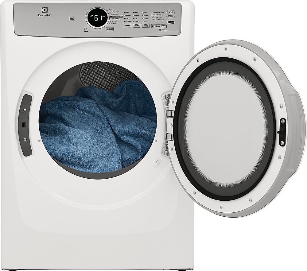 Electrolux - 8.0 Cu. Ft. Stackable Electric Dryer - White - Image 7