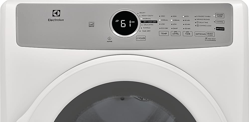 Electrolux - 8.0 Cu. Ft. Stackable Electric Dryer - White - Image 16