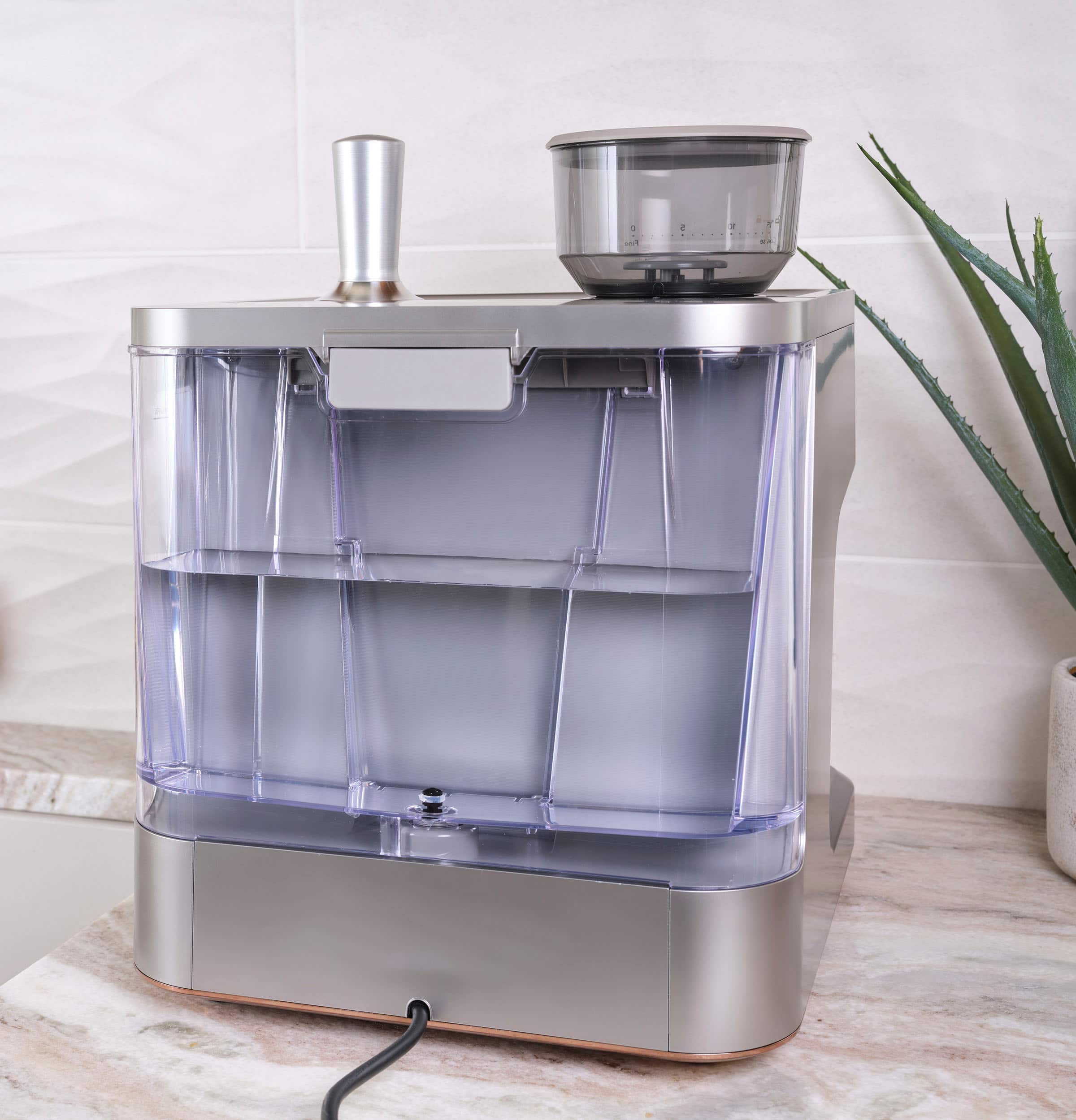 Café - Bellissimo Semi-Automatic Espresso Machine with 15 bars of pressure, Milk Frother, and Built-In Wi-Fi - Steel Silver - Image 21