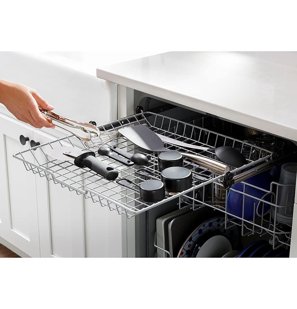 GE - 24" Top Control Built-In Plastic Tub Dishwasher with 3rd Rack, Dry Boost and 50 dBA - White - Image 11