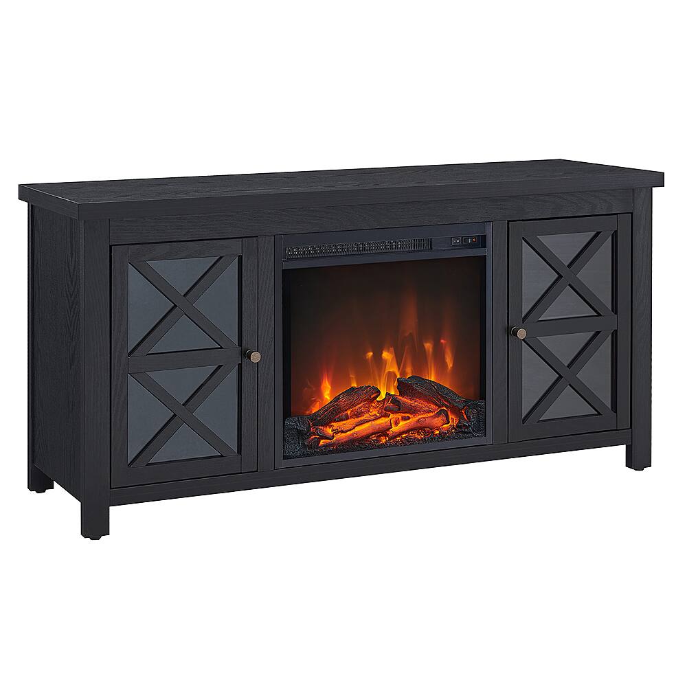Camden&Wells - Colton Log Fireplace TV Stand for TVs Up to 55" - Black Grain - Image 2