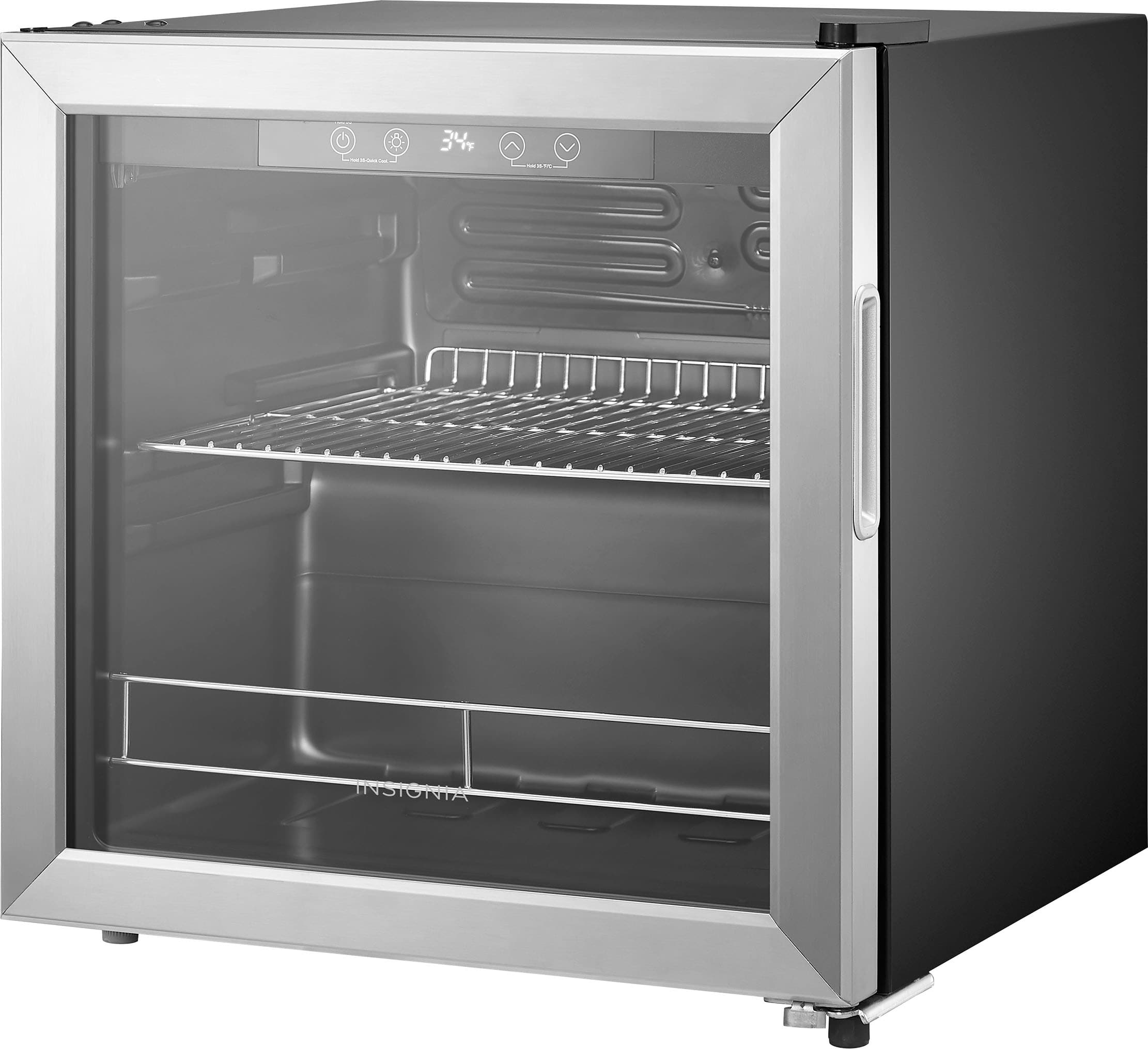 Insignia™ - 48-Can Beverage Cooler - Stainless Steel - Image 9