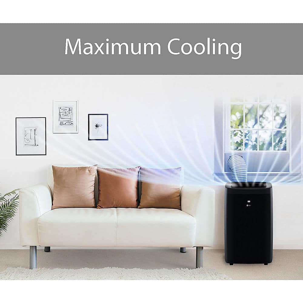 LG - 400 Sq. Ft. Smart Portable Air Conditioner - Black - Image 7
