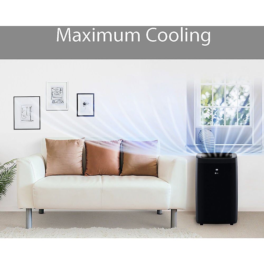 LG - 400 Sq. Ft. Smart Portable Air Conditioner - Black - Image 8