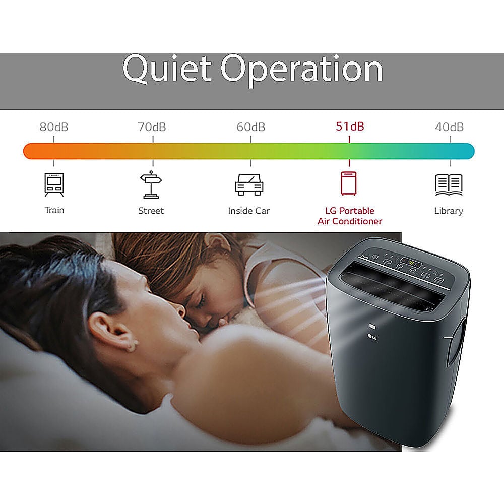 LG - 400 Sq. Ft. Smart Portable Air Conditioner - Black - Image 10