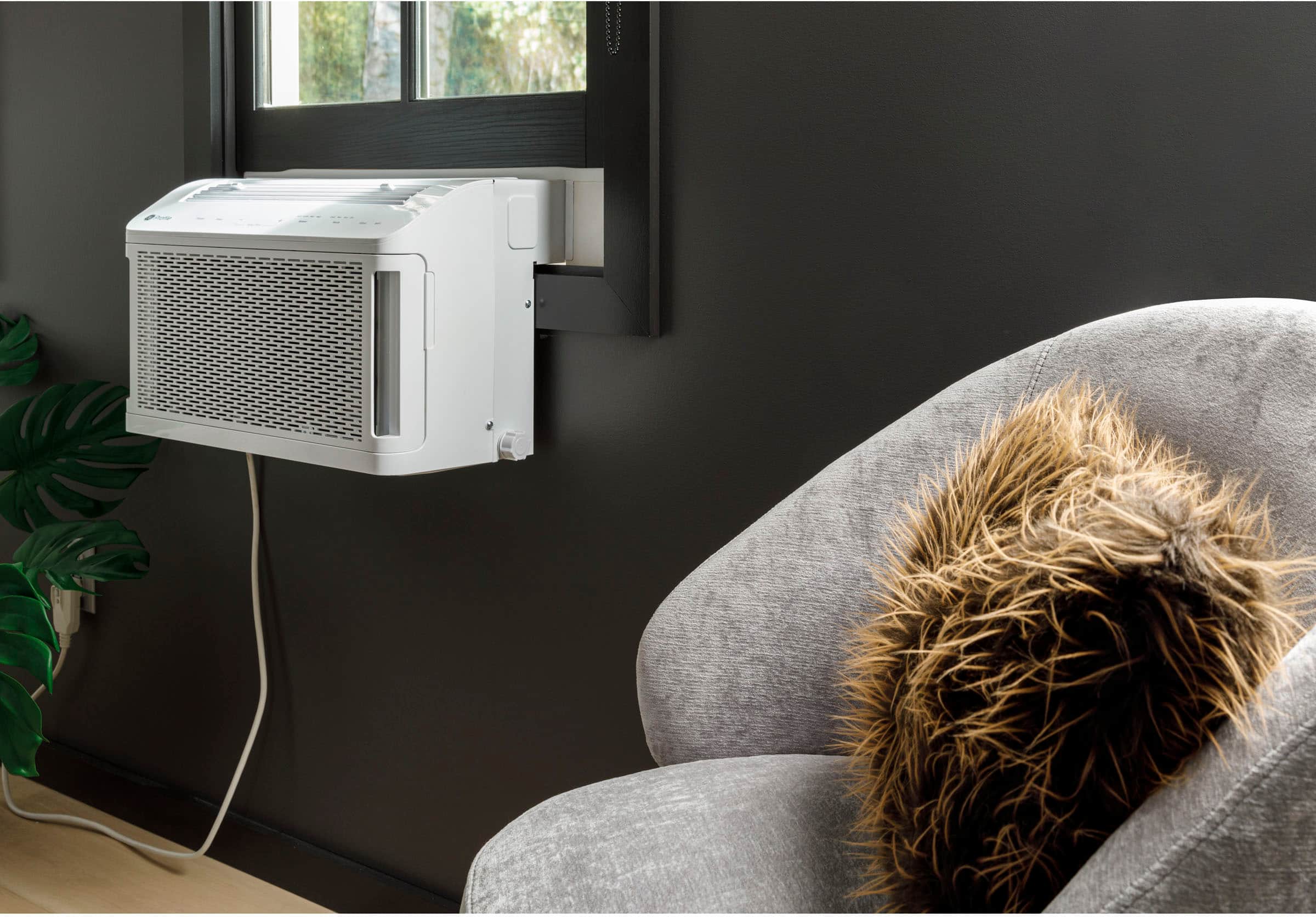 GE Profile - ClearView 250 Sq. Ft. 6,100 BTU Smart Ultra Quiet Window Air Conditioner - White - Image 9