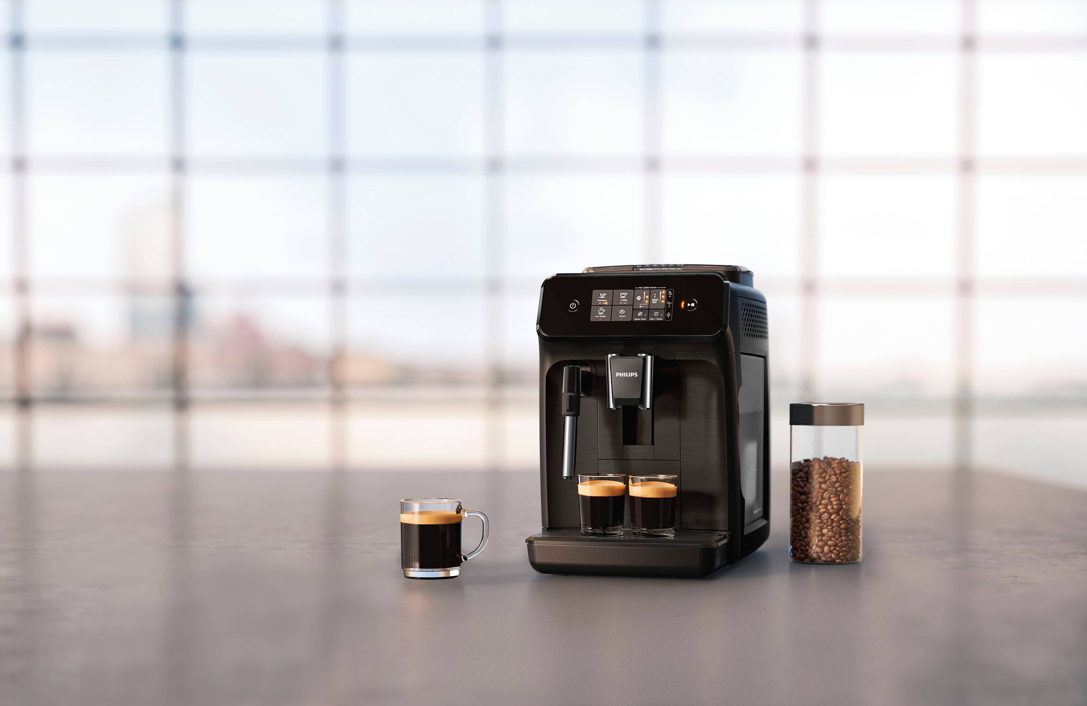 Philips - 1200 Fully Automatic Espresso and Coffee Machine with Milk Frother - Black - Image 8