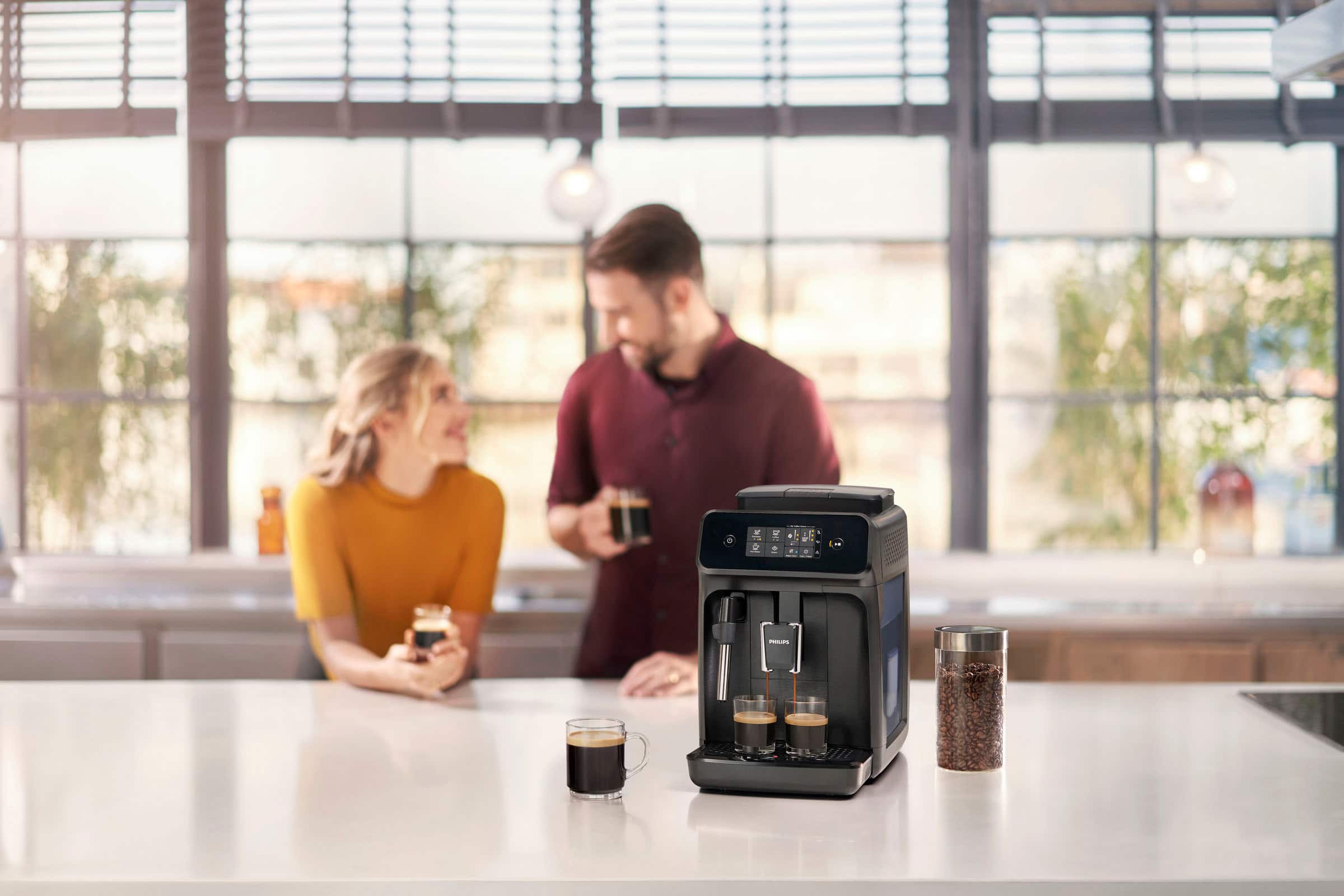 Philips - 1200 Fully Automatic Espresso and Coffee Machine with Milk Frother - Black - Image 9