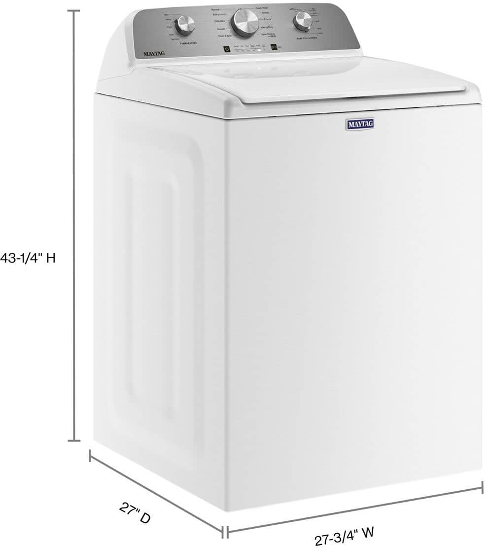 Maytag - 4.5 Cu. Ft. High Efficiency Top Load Washer with Deep Fill - White - Image 2