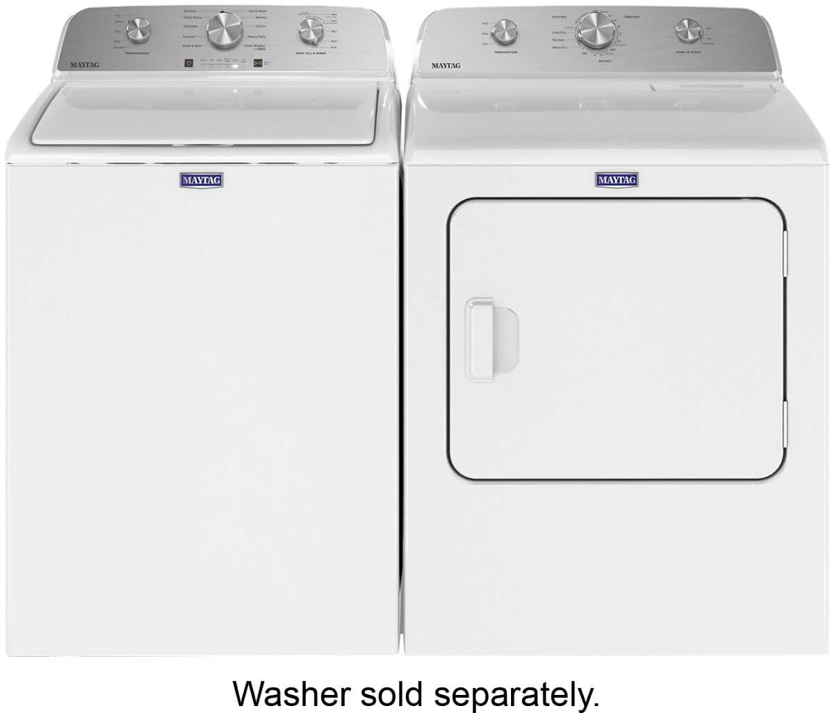 Maytag - 7.0 Cu. Ft. Electric Dryer with Wrinkle Prevent - White - Image 12