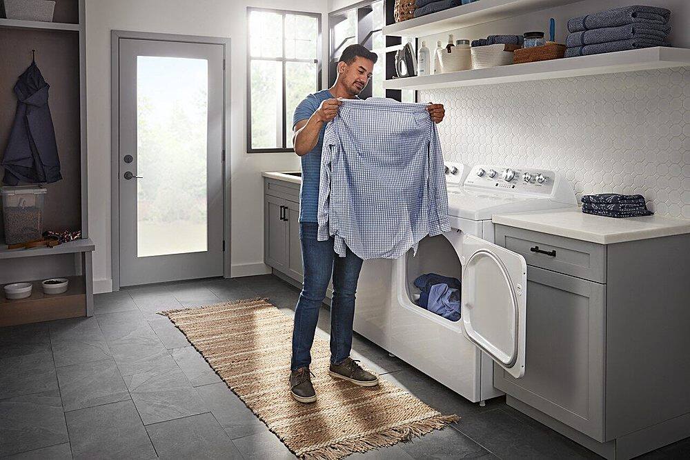 Maytag - 7.0 Cu. Ft. Electric Dryer with Steam Enhanced Cycles - White - Image 7