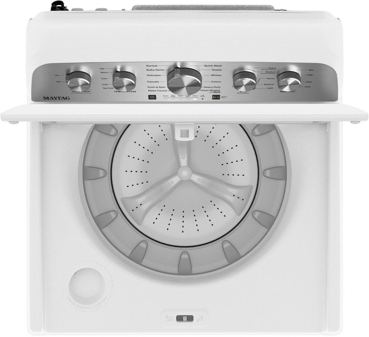 Maytag - 4.8 Cu. Ft. High Efficiency Top Load Washer with Steam and Extra Power Button - White - Image 6
