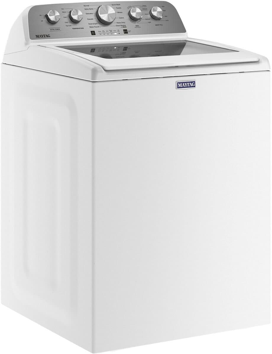 Maytag - 4.8 Cu. Ft. High Efficiency Top Load Washer with Steam and Extra Power Button - White - Image 2