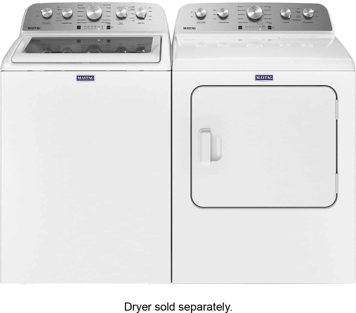 Maytag - 4.8 Cu. Ft. High Efficiency Top Load Washer with Steam and Extra Power Button - White - Image 14