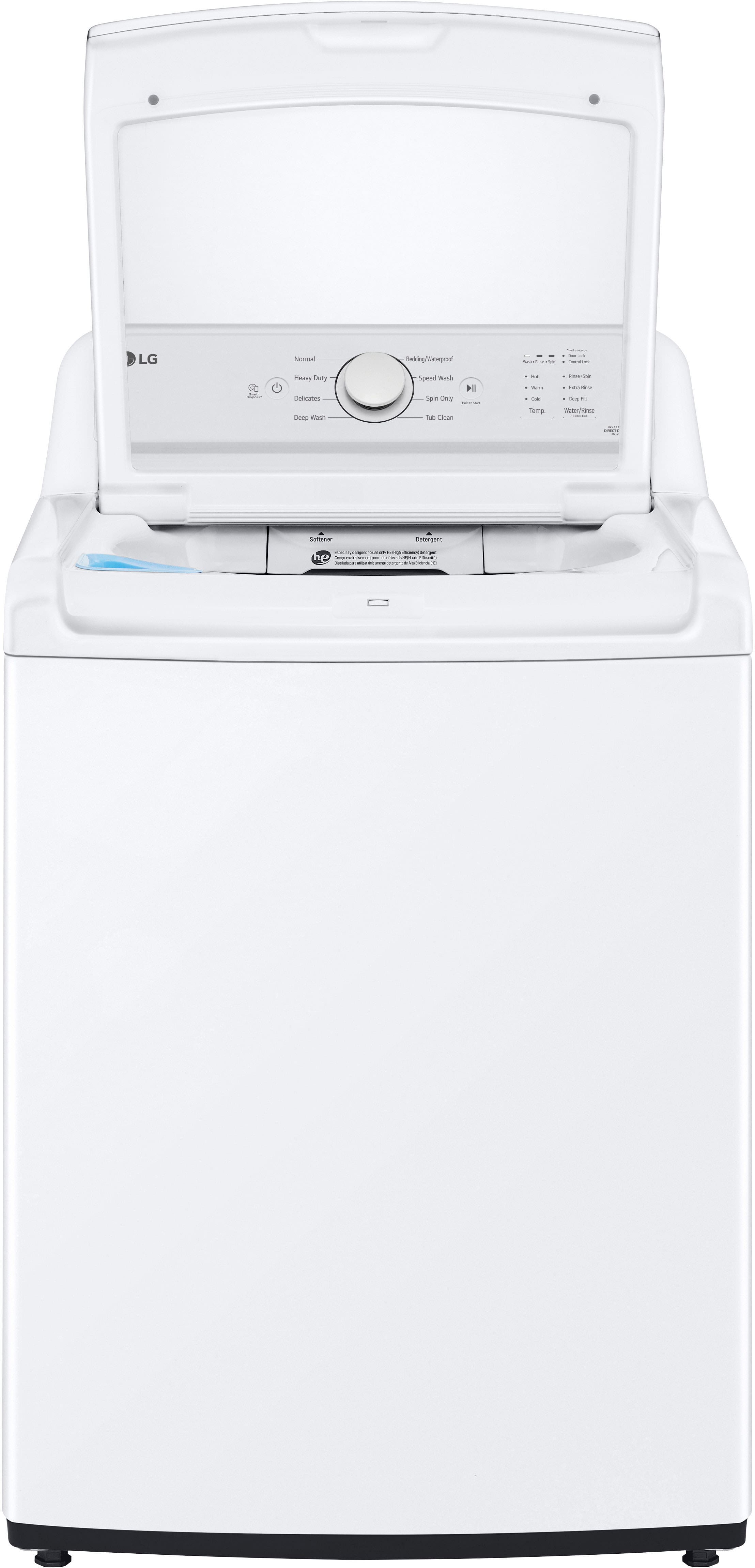 LG - 4.1 Cu. Ft. High-Efficiency Top Load Washer with TurboDrum Technology - White - Image 10