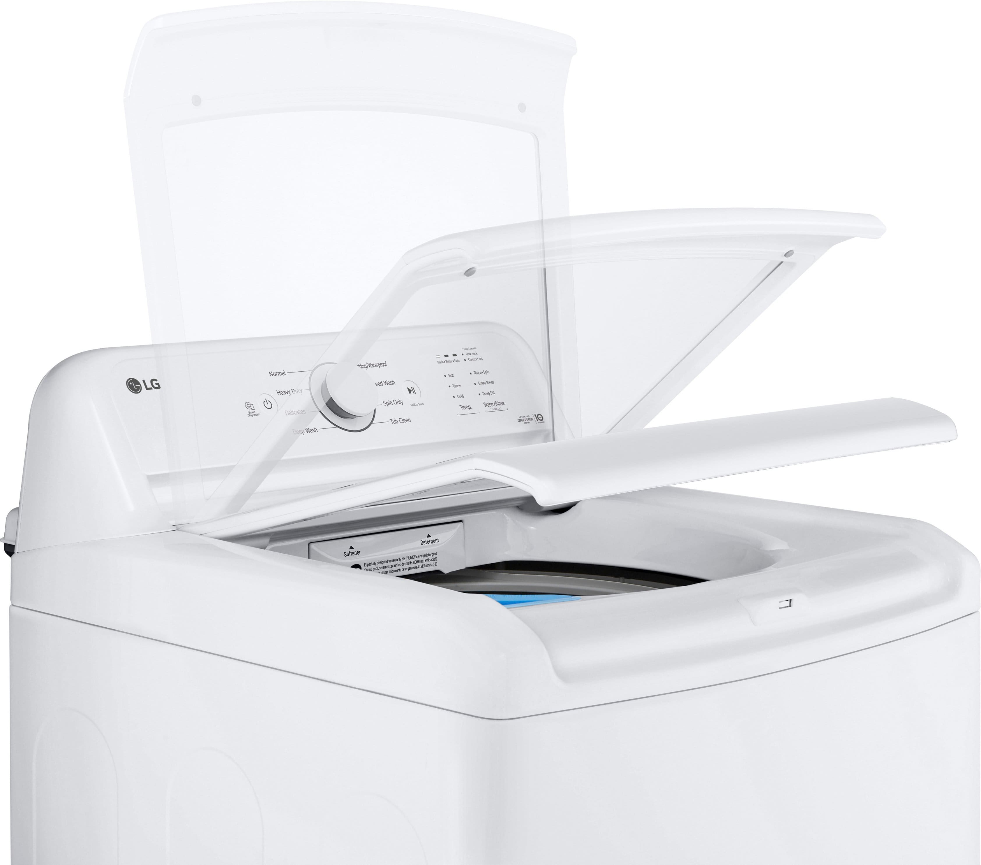 LG - 4.1 Cu. Ft. High-Efficiency Top Load Washer with TurboDrum Technology - White - Image 17