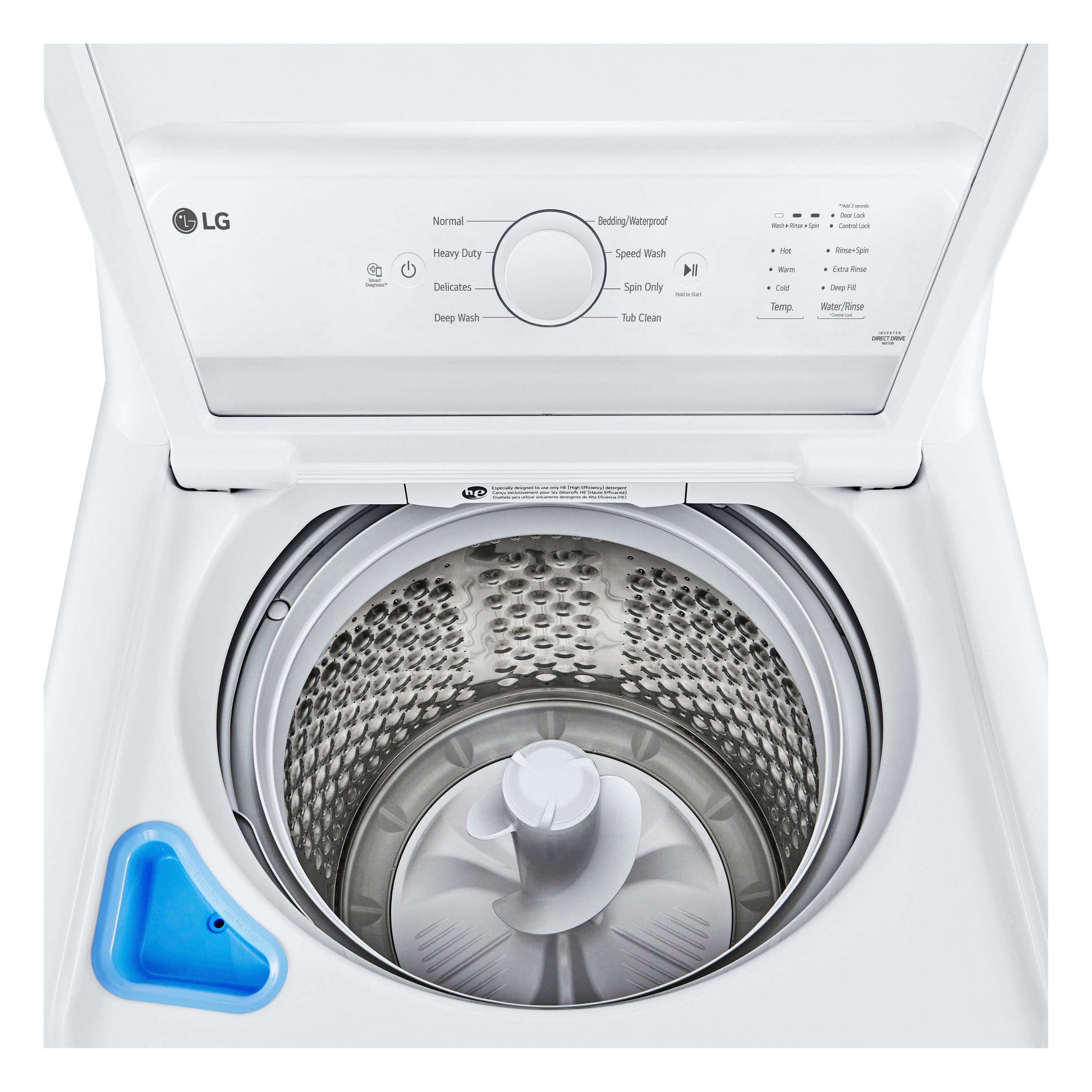 LG - 4.1 Cu. Ft. High-Efficiency Top Load Washer with TurboDrum Technology - White - Image 20