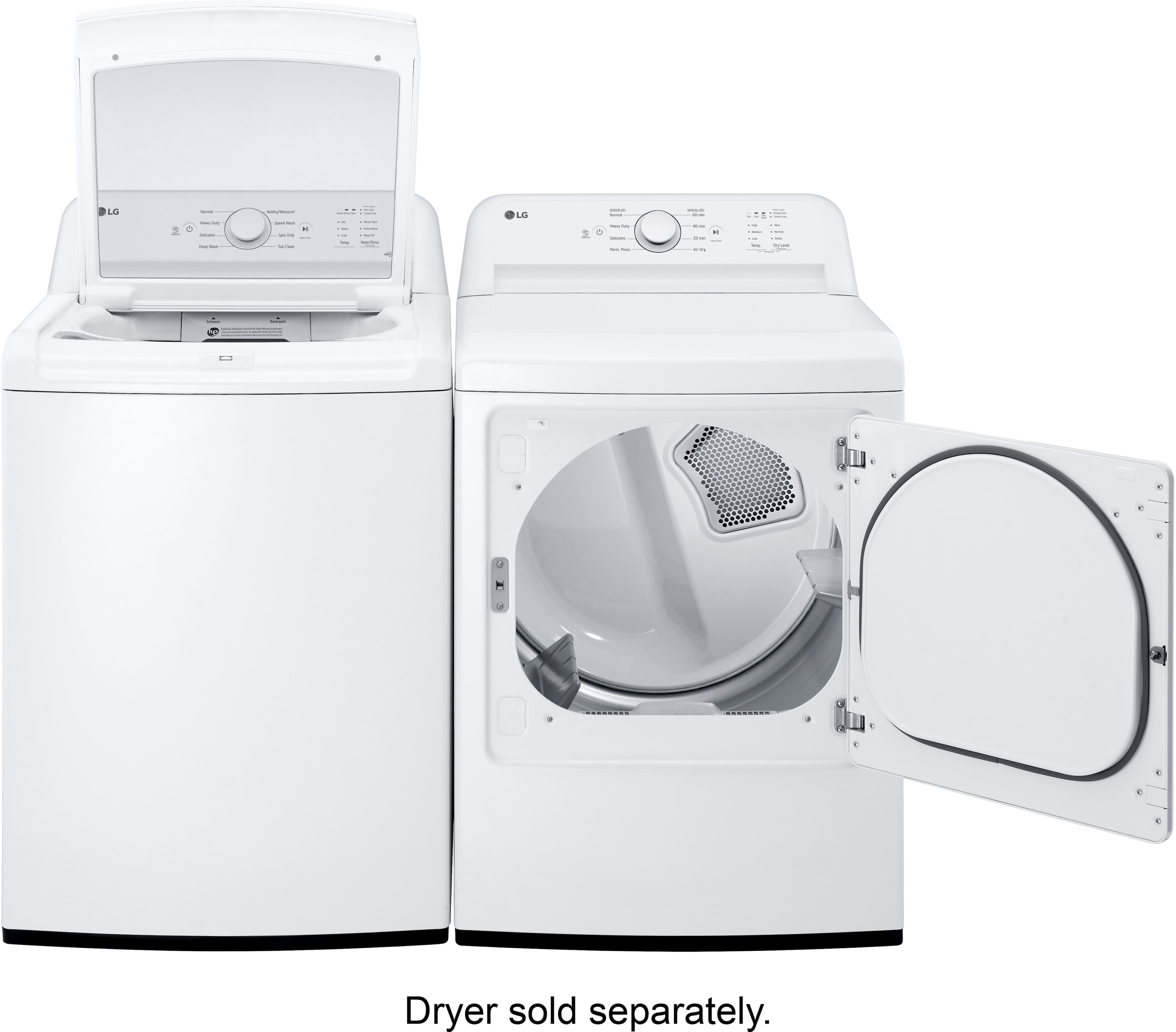 LG - 4.1 Cu. Ft. High-Efficiency Top Load Washer with TurboDrum Technology - White - Image 25