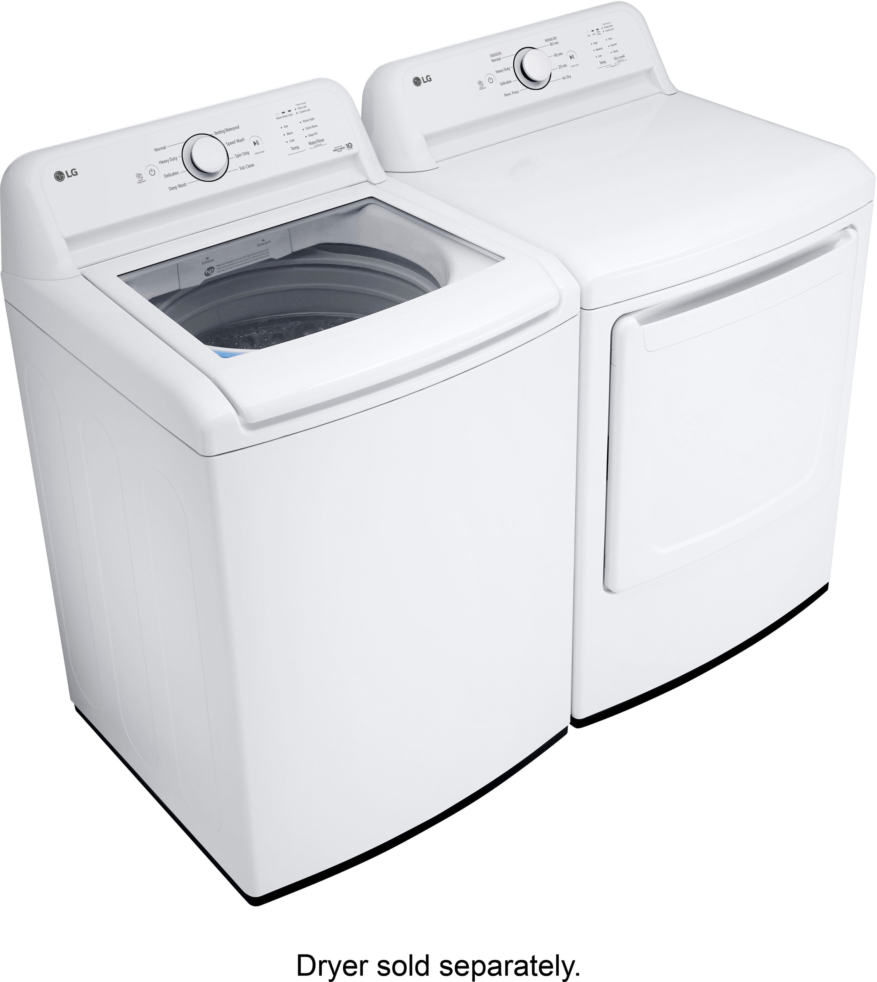 LG - 4.1 Cu. Ft. High-Efficiency Top Load Washer with TurboDrum Technology - White - Image 26