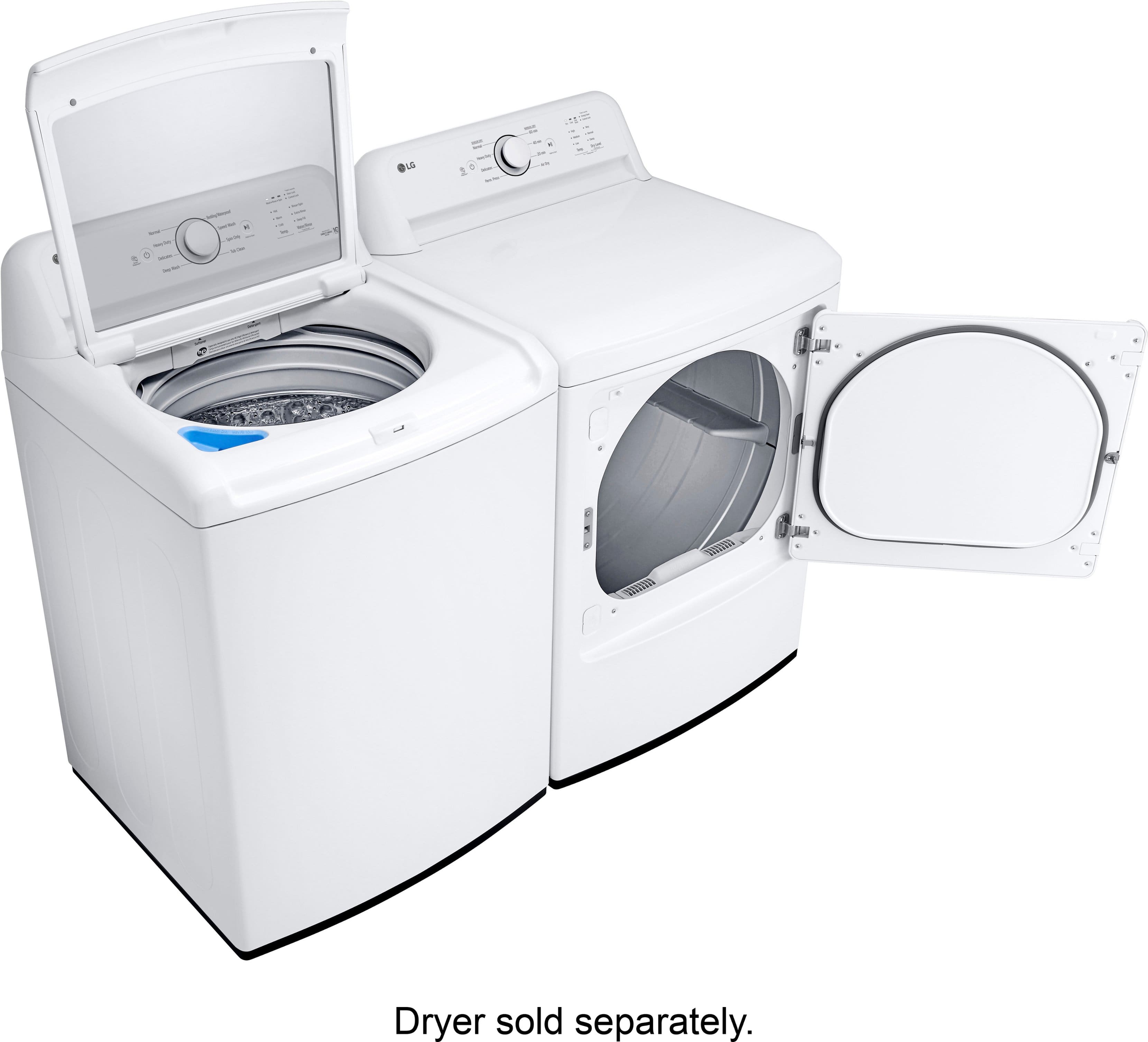 LG - 4.1 Cu. Ft. High-Efficiency Top Load Washer with TurboDrum Technology - White - Image 21
