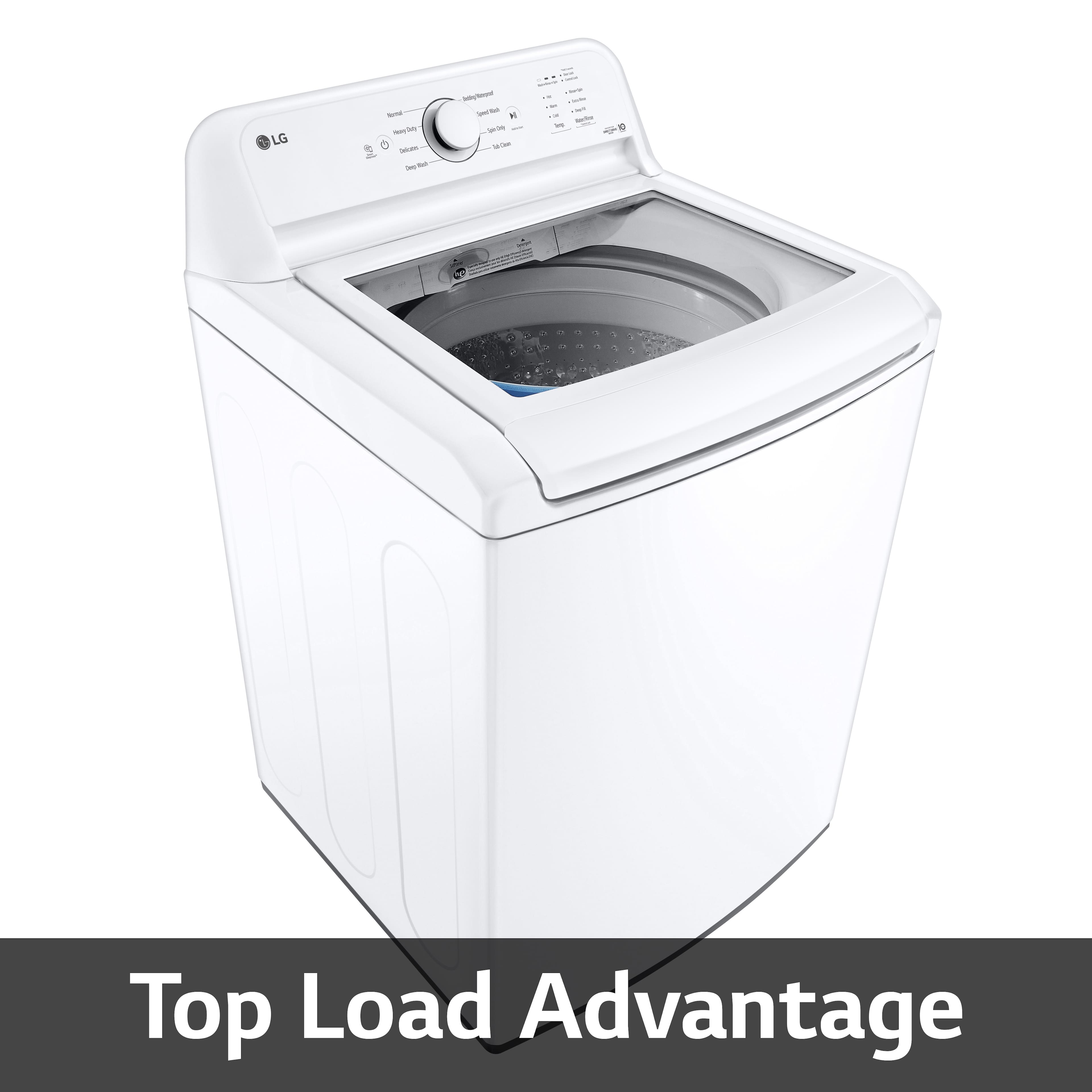 LG - 4.1 Cu. Ft. High-Efficiency Top Load Washer with TurboDrum Technology - White - Image 14