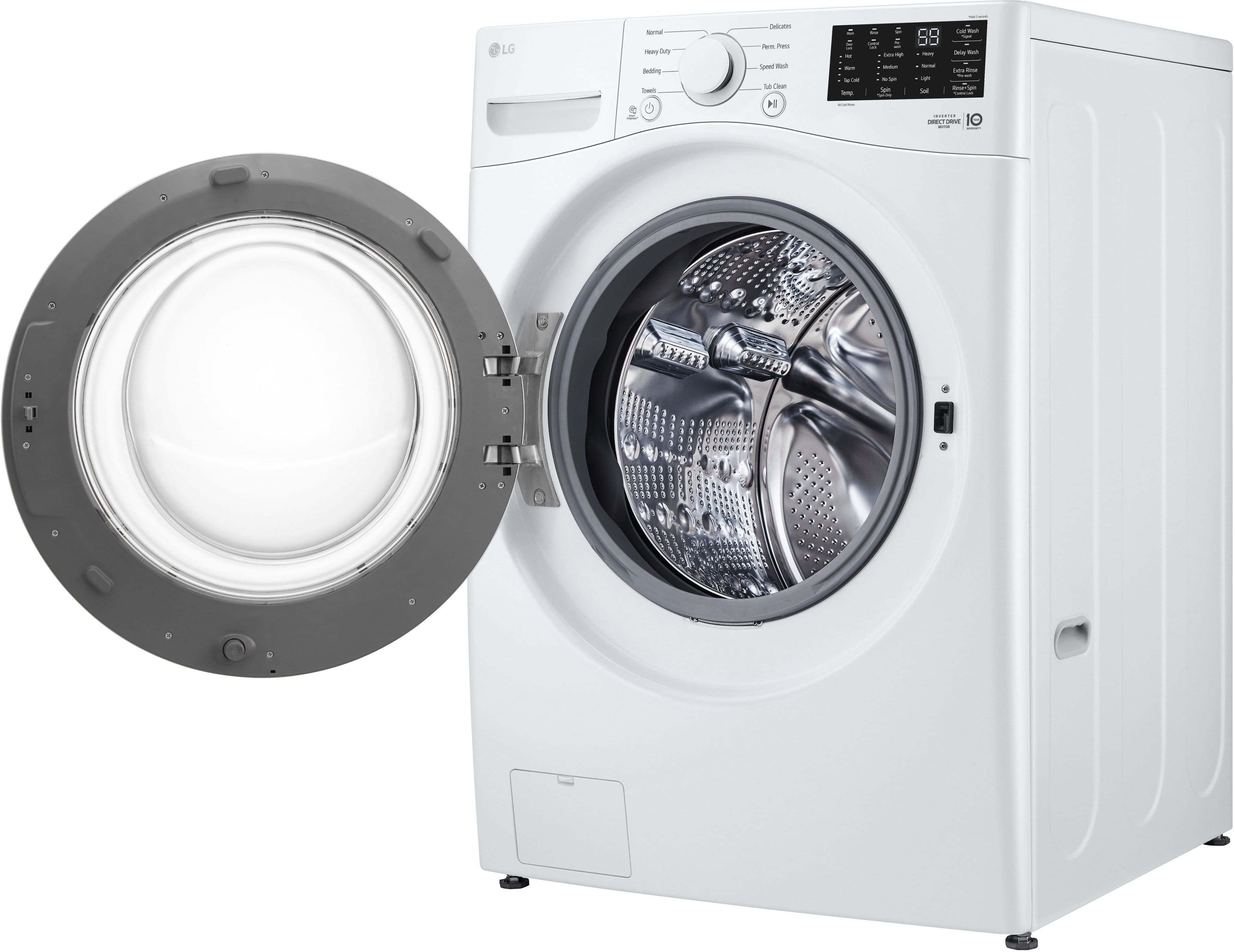LG - 5.0 Cu. Ft. High-Efficiency Stackable Front Load Washer with 6Motion Technology - White - Image 21