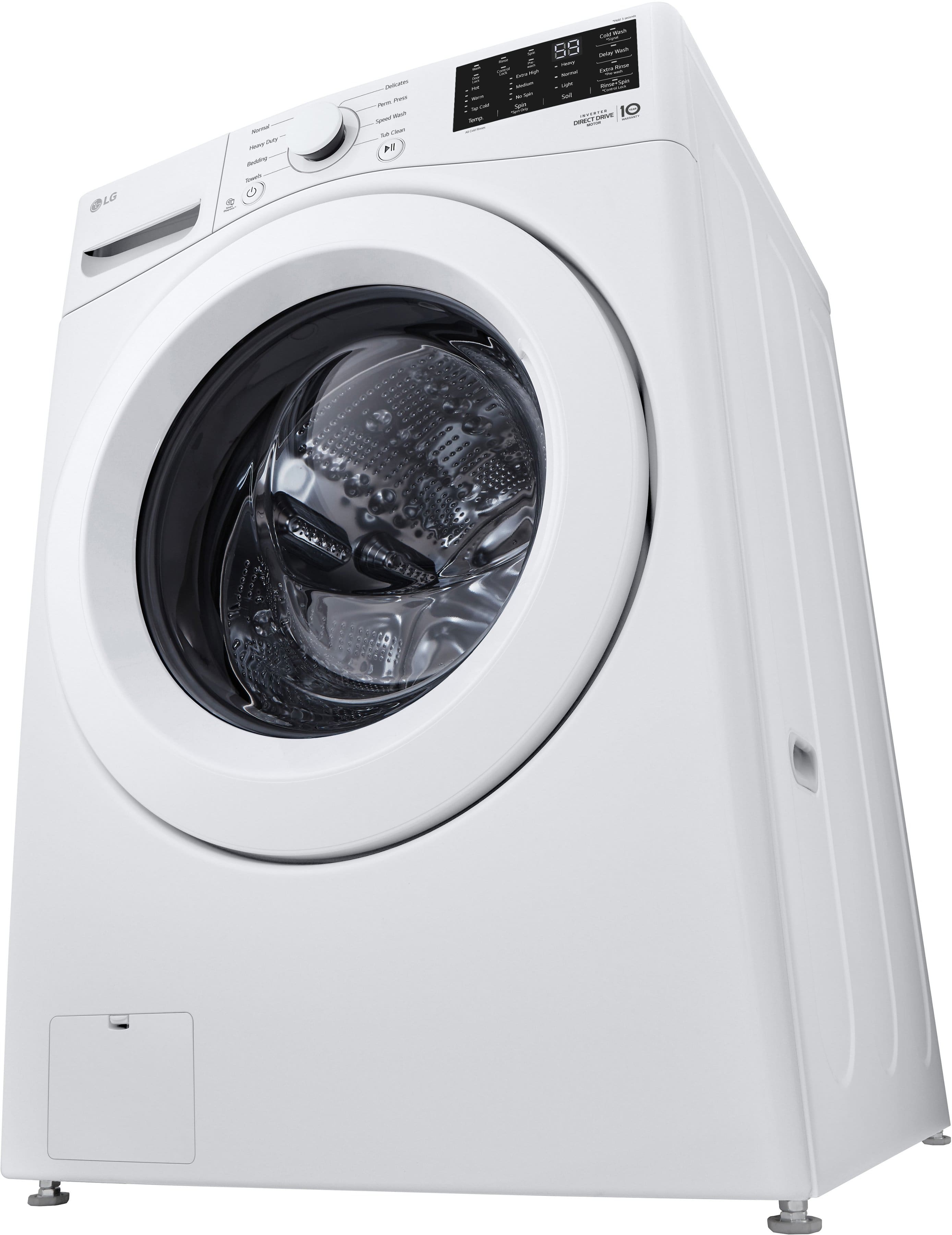 LG - 5.0 Cu. Ft. High-Efficiency Stackable Front Load Washer with 6Motion Technology - White - Image 5