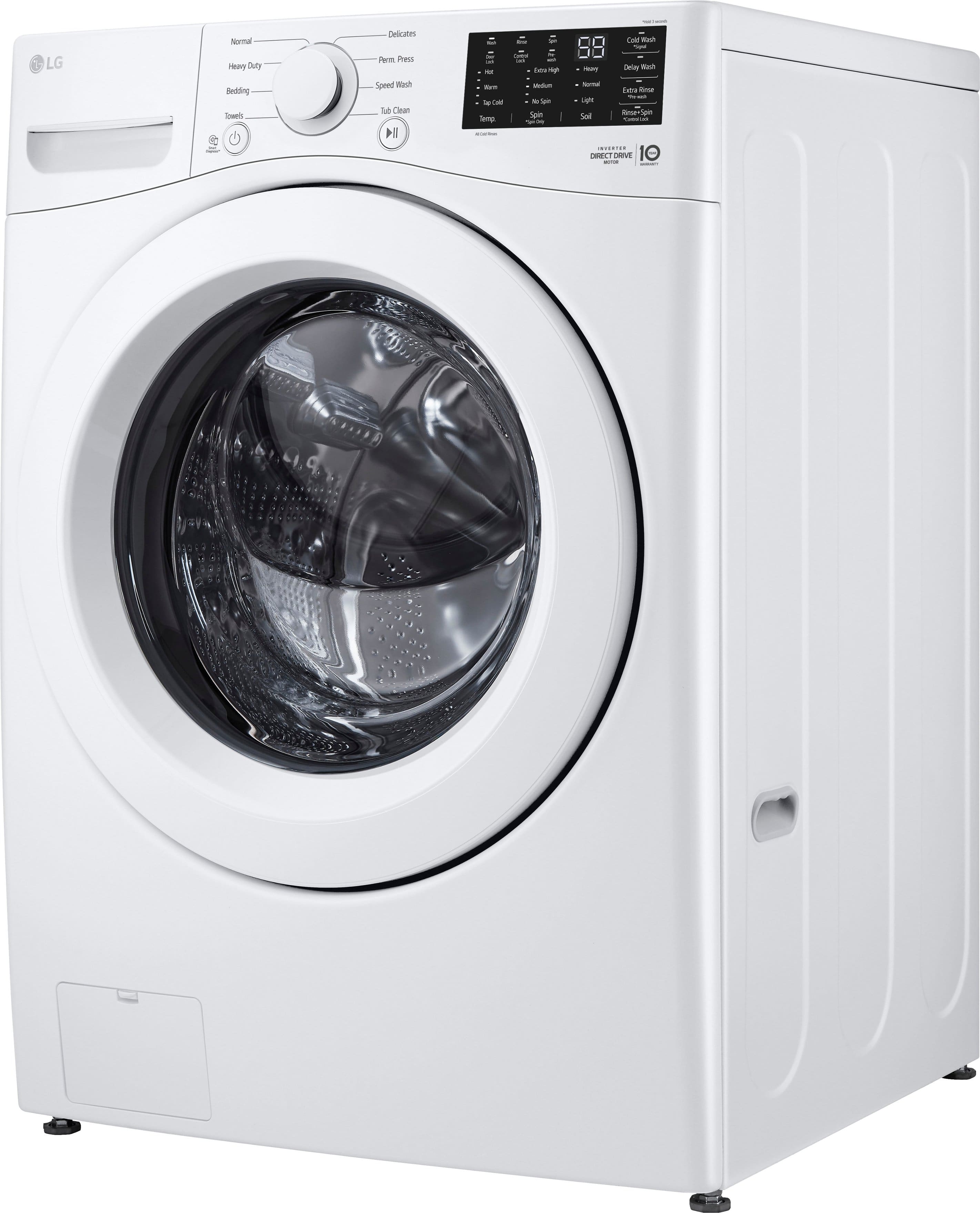 LG - 5.0 Cu. Ft. High-Efficiency Stackable Front Load Washer with 6Motion Technology - White - Image 14
