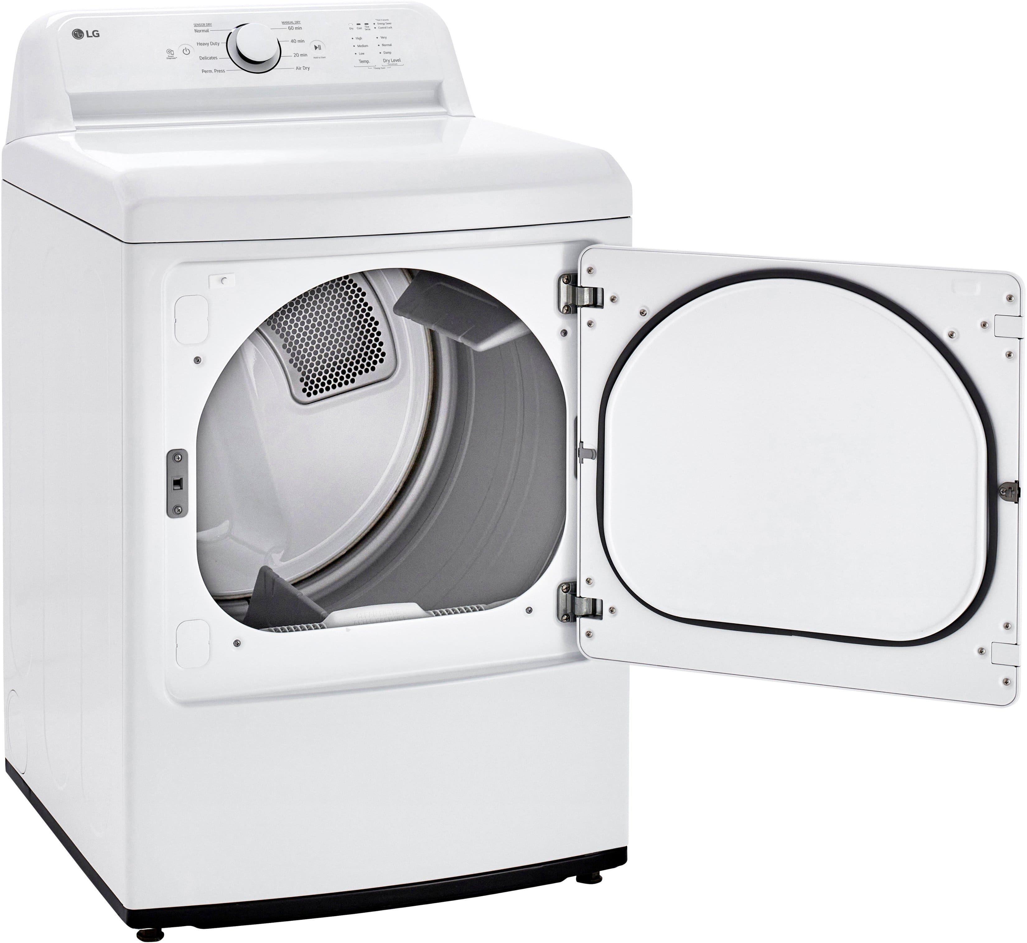 LG - 7.3 Cu. Ft. Electric Dryer with Sensor Dry - White - Image 7