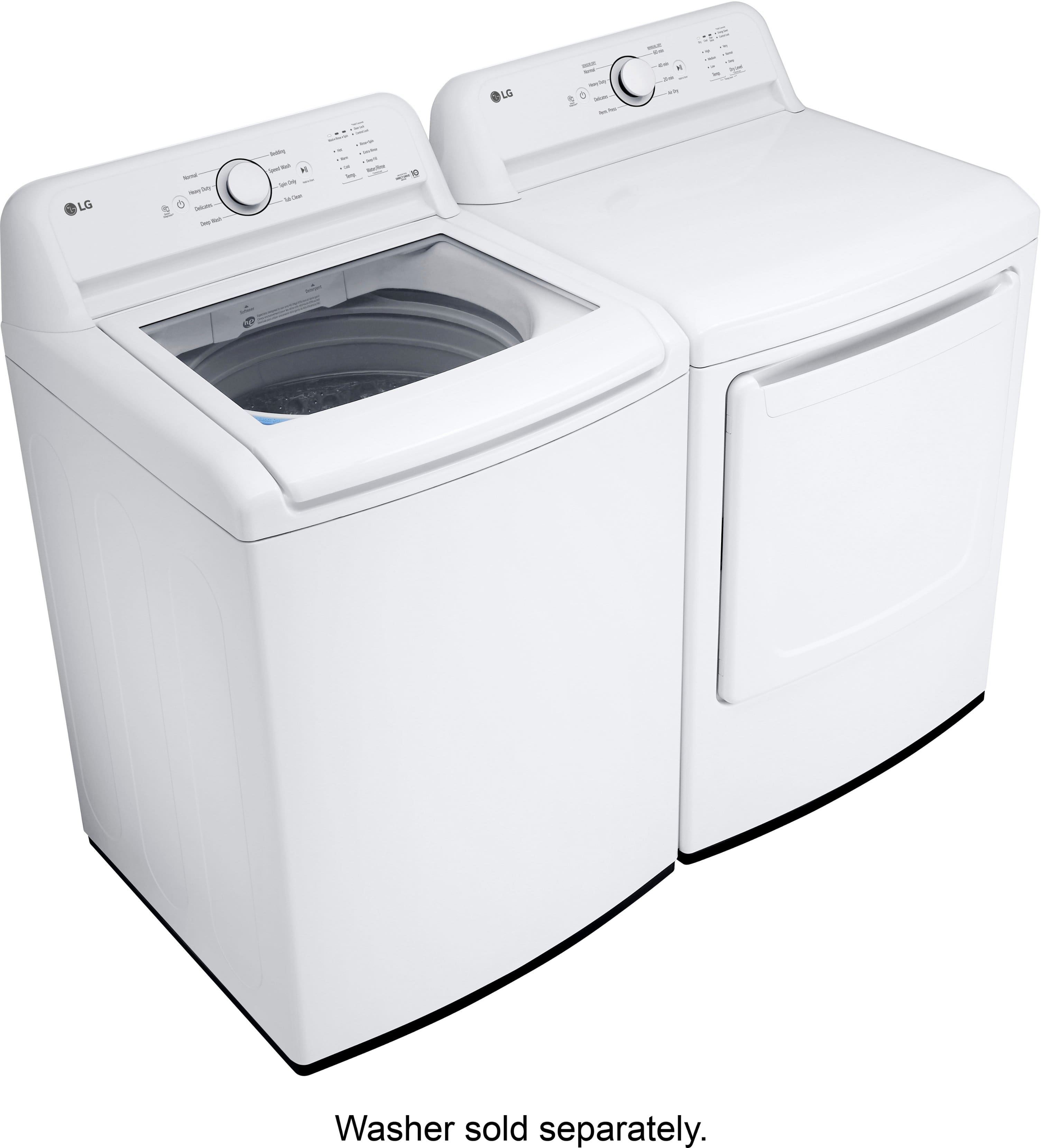 LG - 7.3 Cu. Ft. Electric Dryer with Sensor Dry - White - Image 16