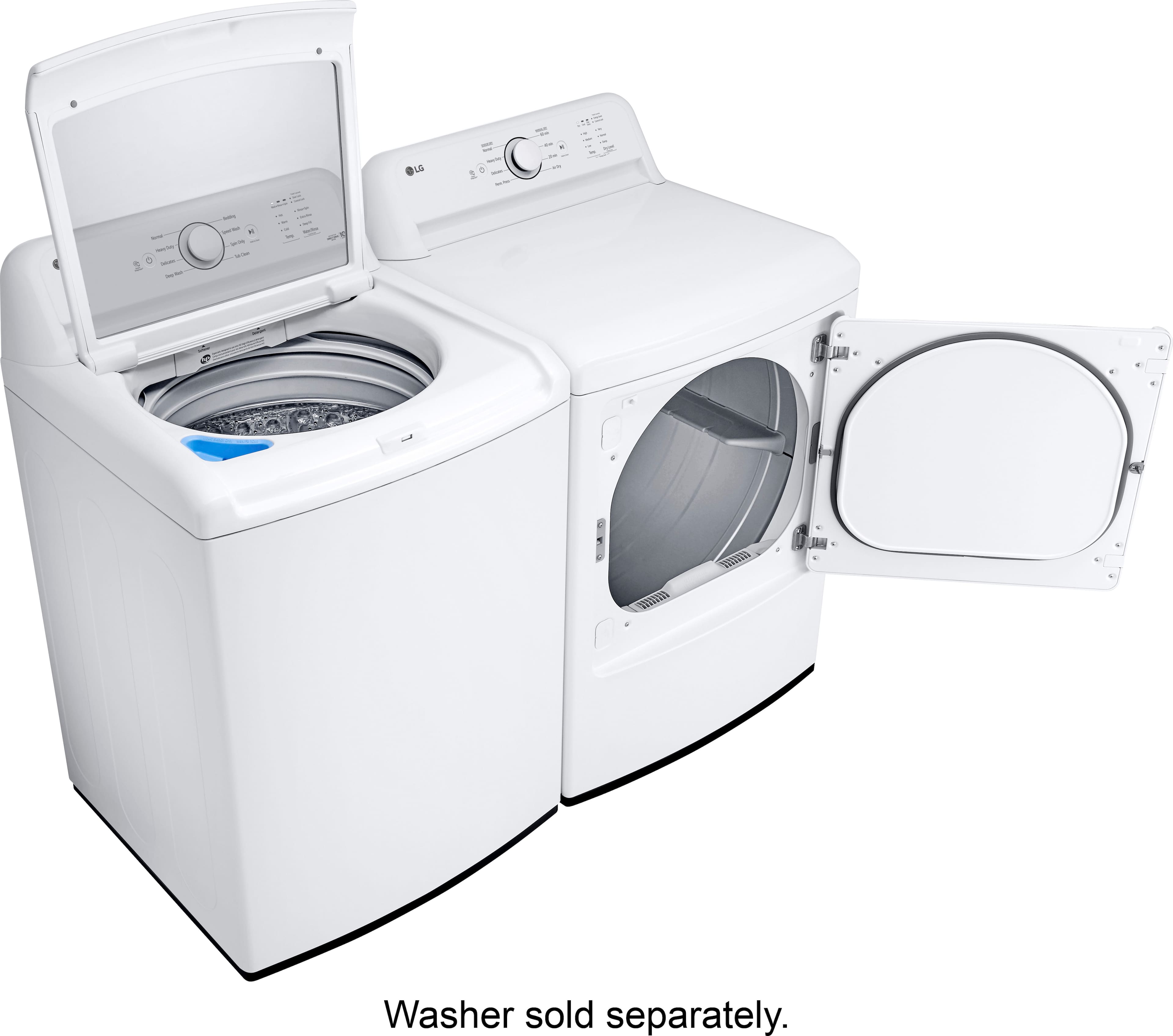 LG - 7.3 Cu. Ft. Electric Dryer with Sensor Dry - White - Image 17