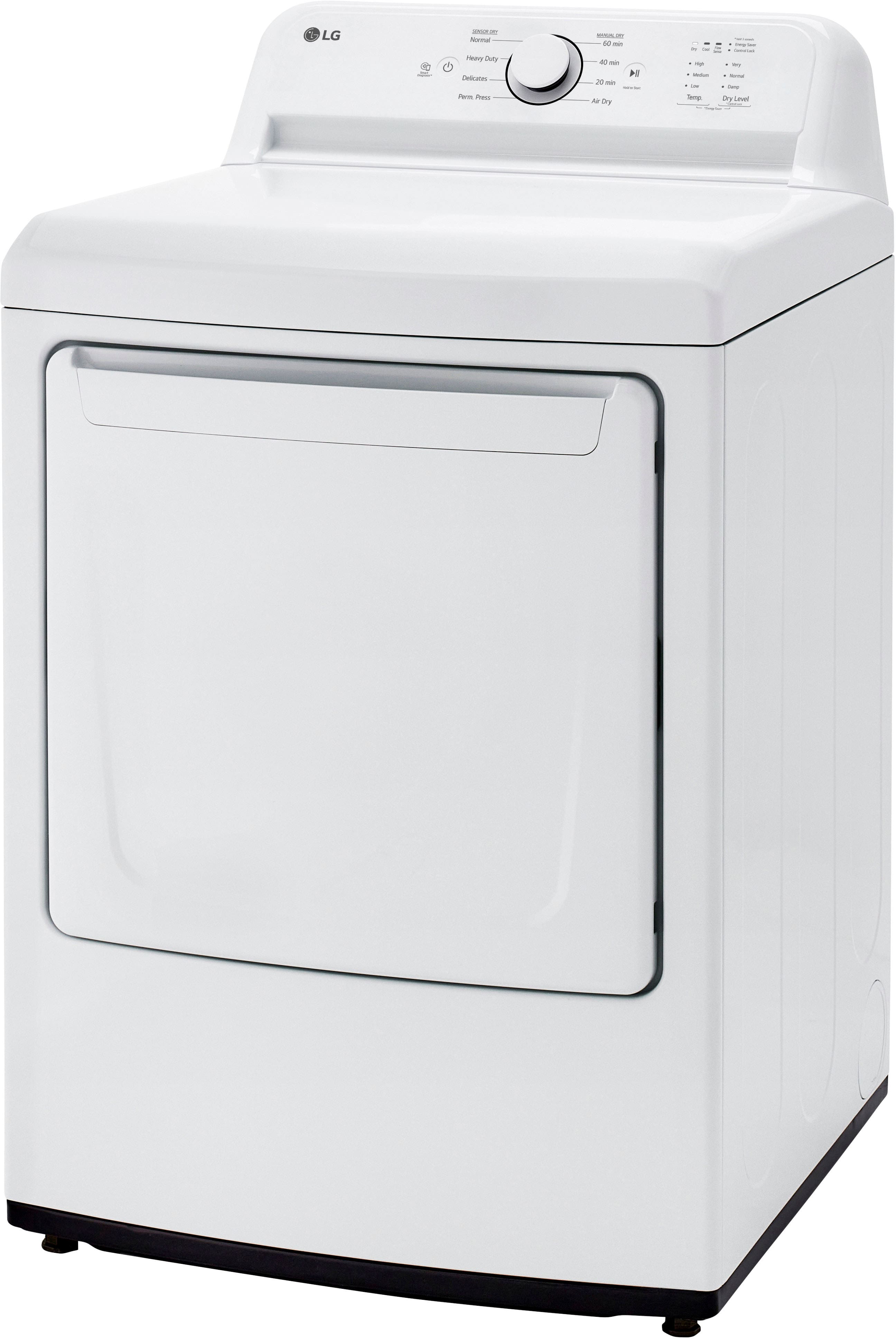 LG - 7.3 Cu. Ft. Electric Dryer with Sensor Dry - White - Image 21
