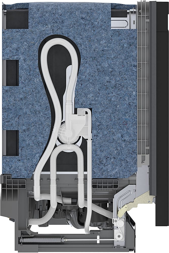 Bosch - 100 Series Plus 24" Front Control Smart Built-In Hybrid Stainless Steel Tub Dishwasher with RackMatic, 48 dBA - Black - Image 2