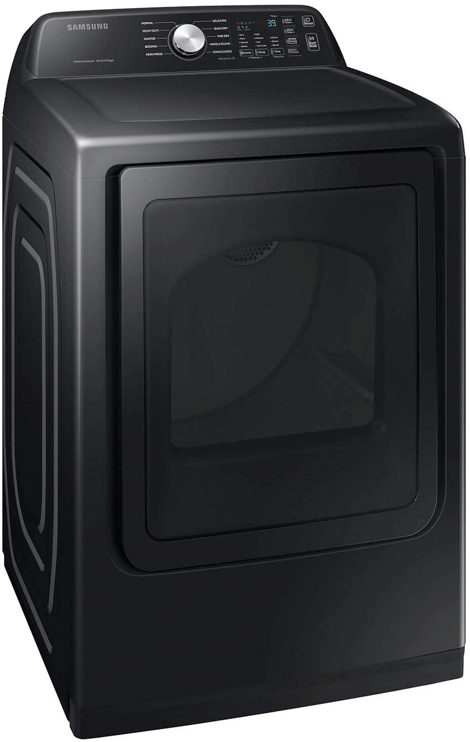 Samsung - 7.4 Cu. Ft. Smart Electric Dryer with Sensor Dry - Black - Image 2