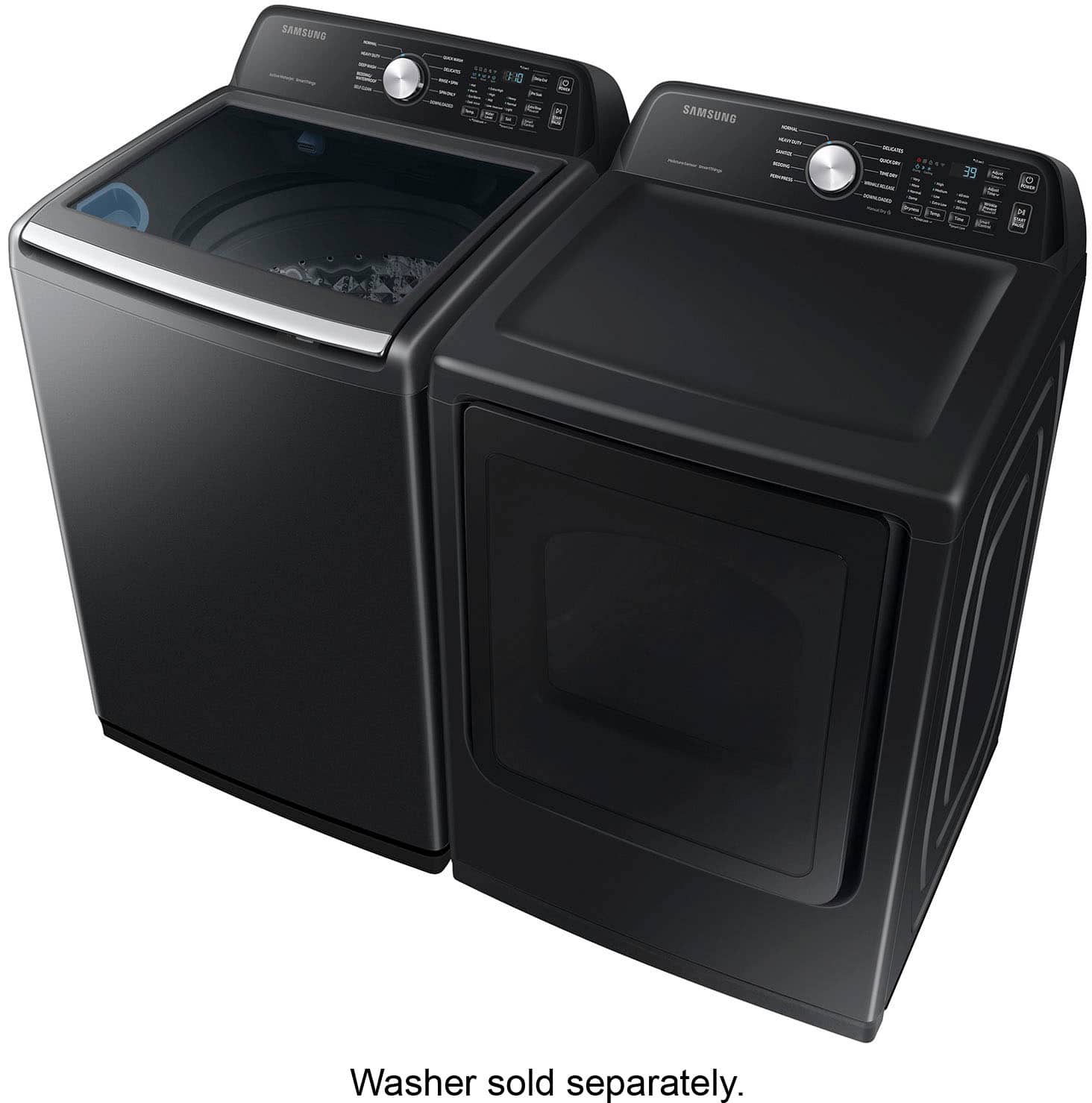 Samsung - 7.4 Cu. Ft. Smart Electric Dryer with Sensor Dry - Black - Image 8